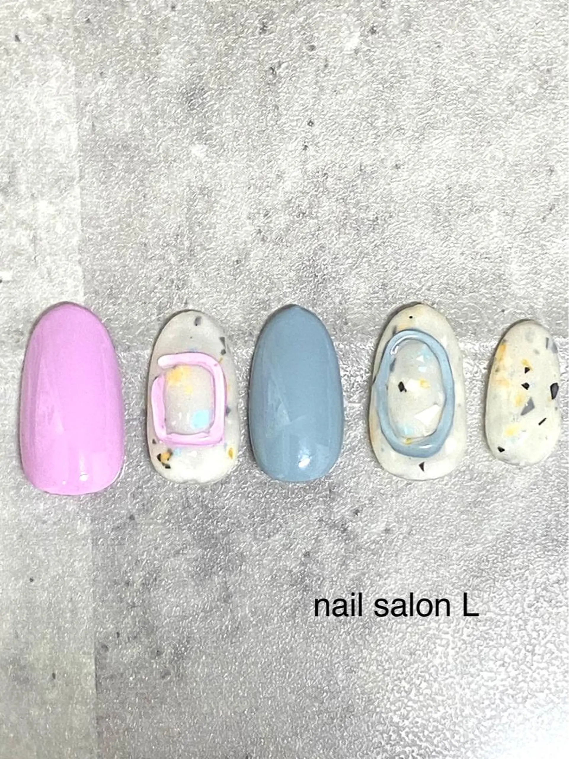 ネイル アートネイル ニュアンスネイル ぷっくりネイル 春ネイル ハンドネイル 吉川市 ネイルサロンLのネイルデザイン