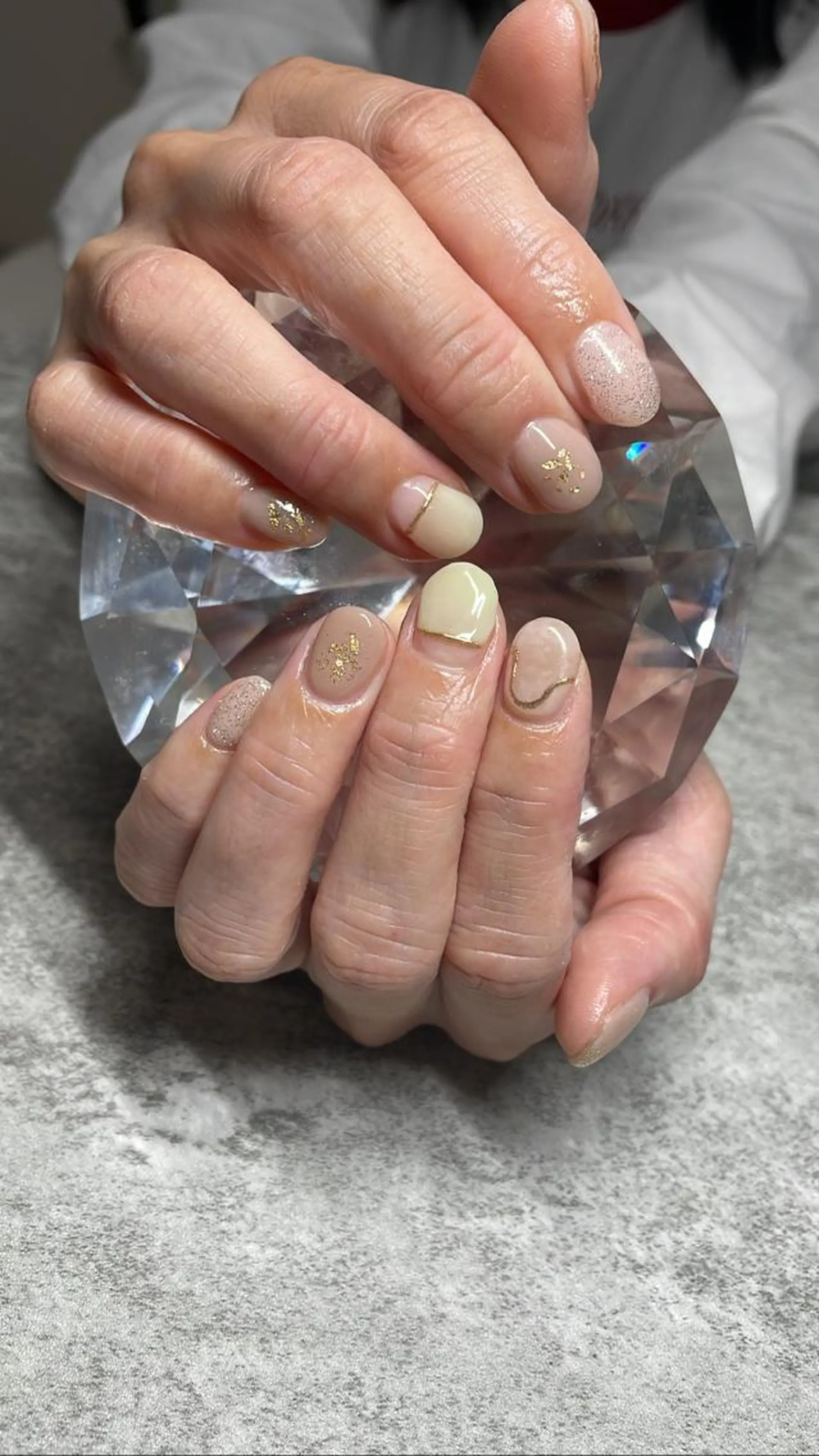 ネイル ミラーネイル ニュアンスネイル ハンドネイル shark_nail Aのネイルデザイン