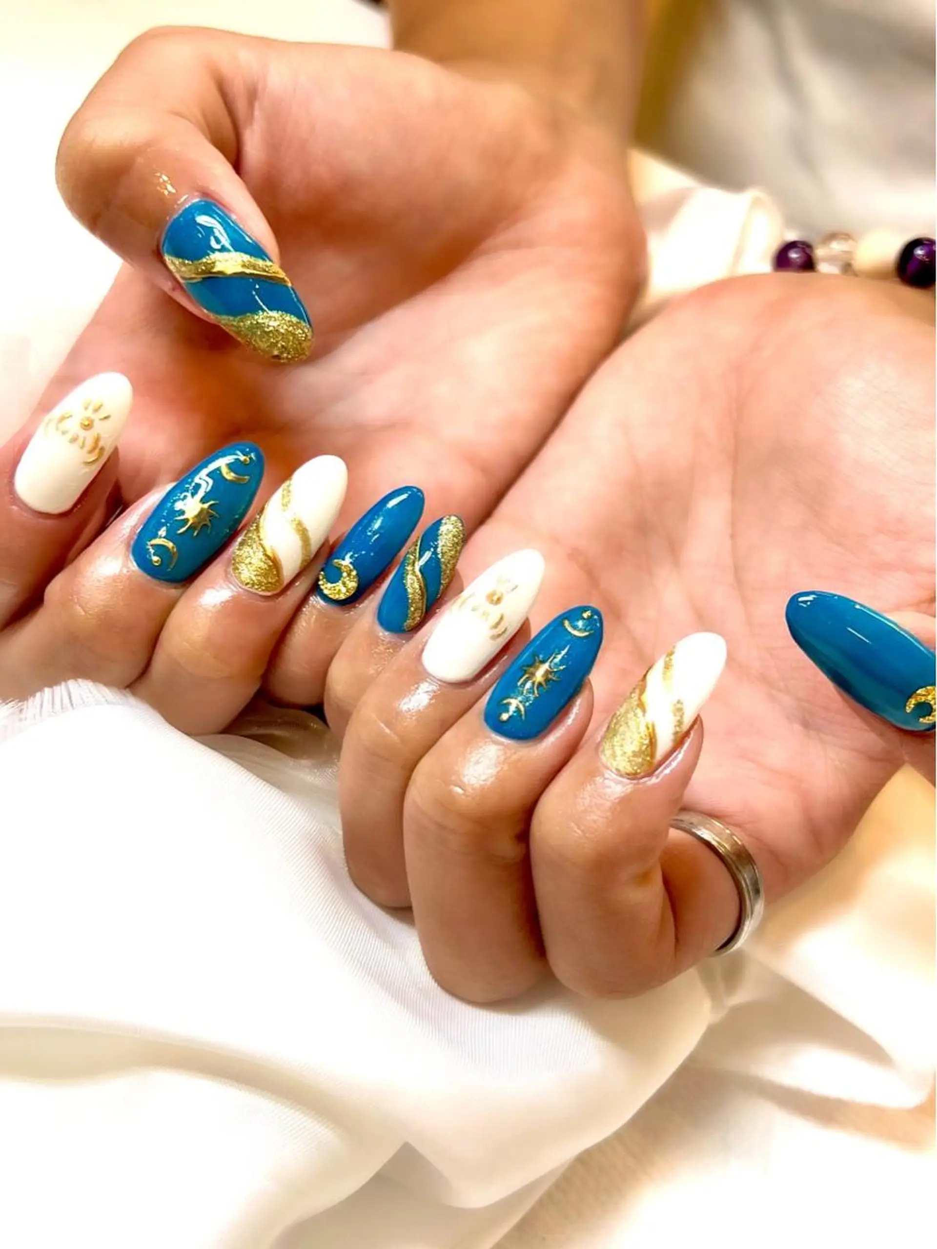 ネイル アートネイル オーロラネイル ジェルネイル 韓国ネイル ロングネイル ハンドネイル clover nailのネイルデザイン