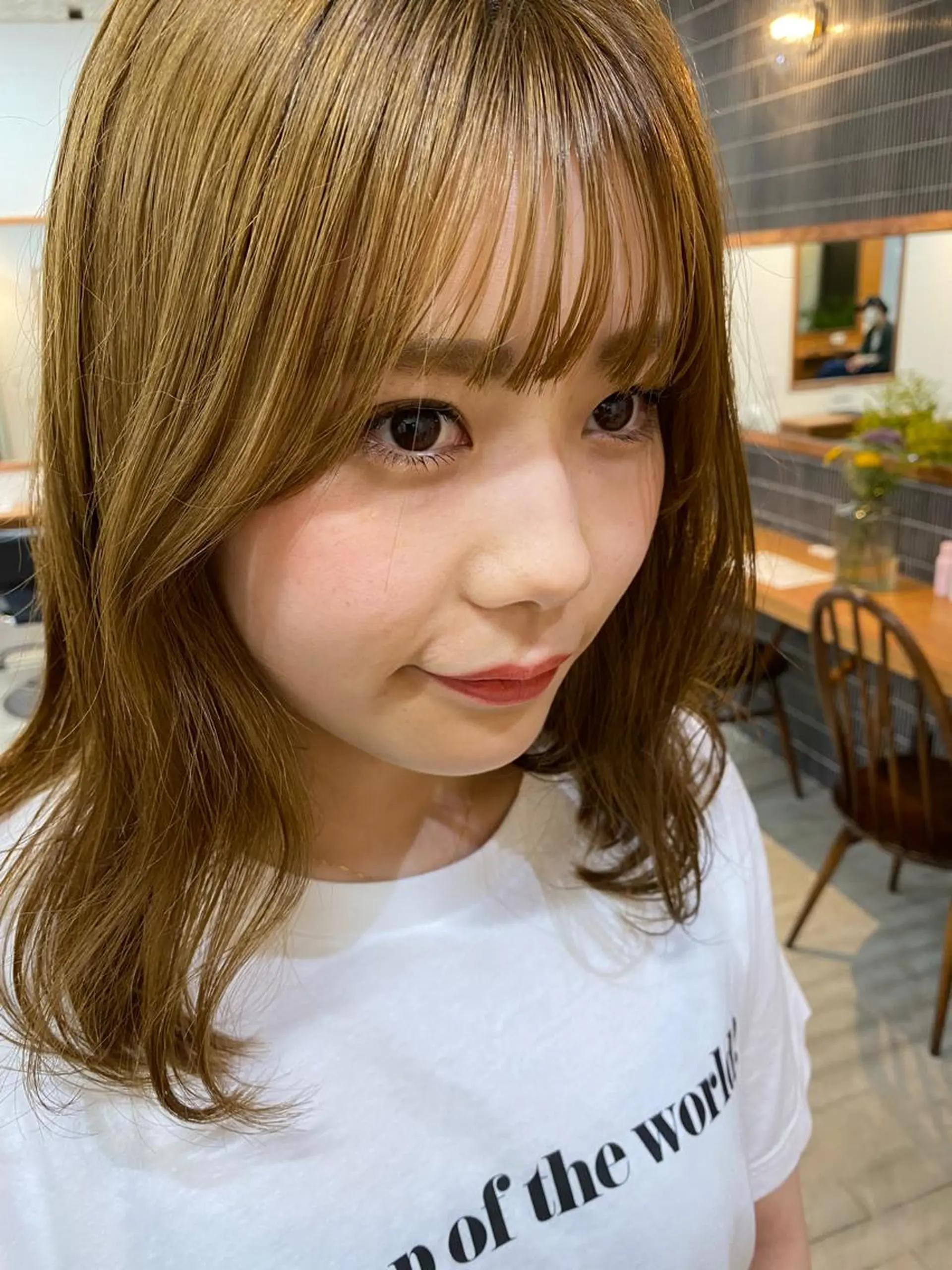 ミディアム カラー 砂原 ひよりのヘアスタイル