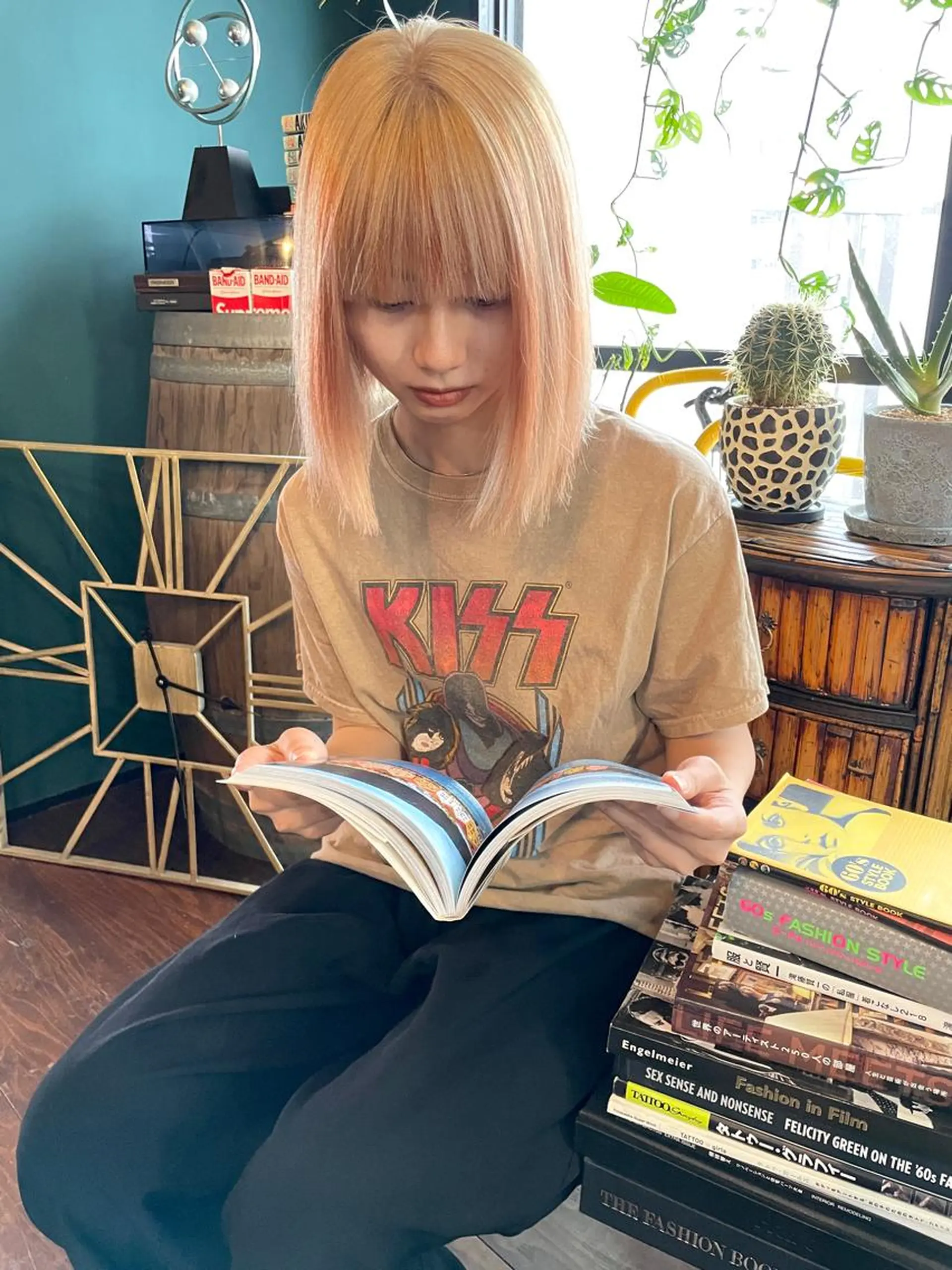 ミディアム ハイライト vivre libreのヘアスタイル