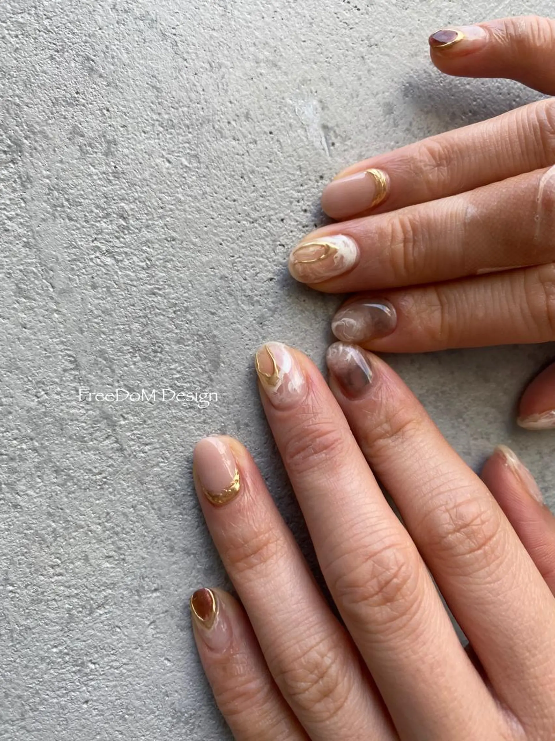 ネイル ニュアンスネイル ハンドネイル W KUMIのネイルデザイン