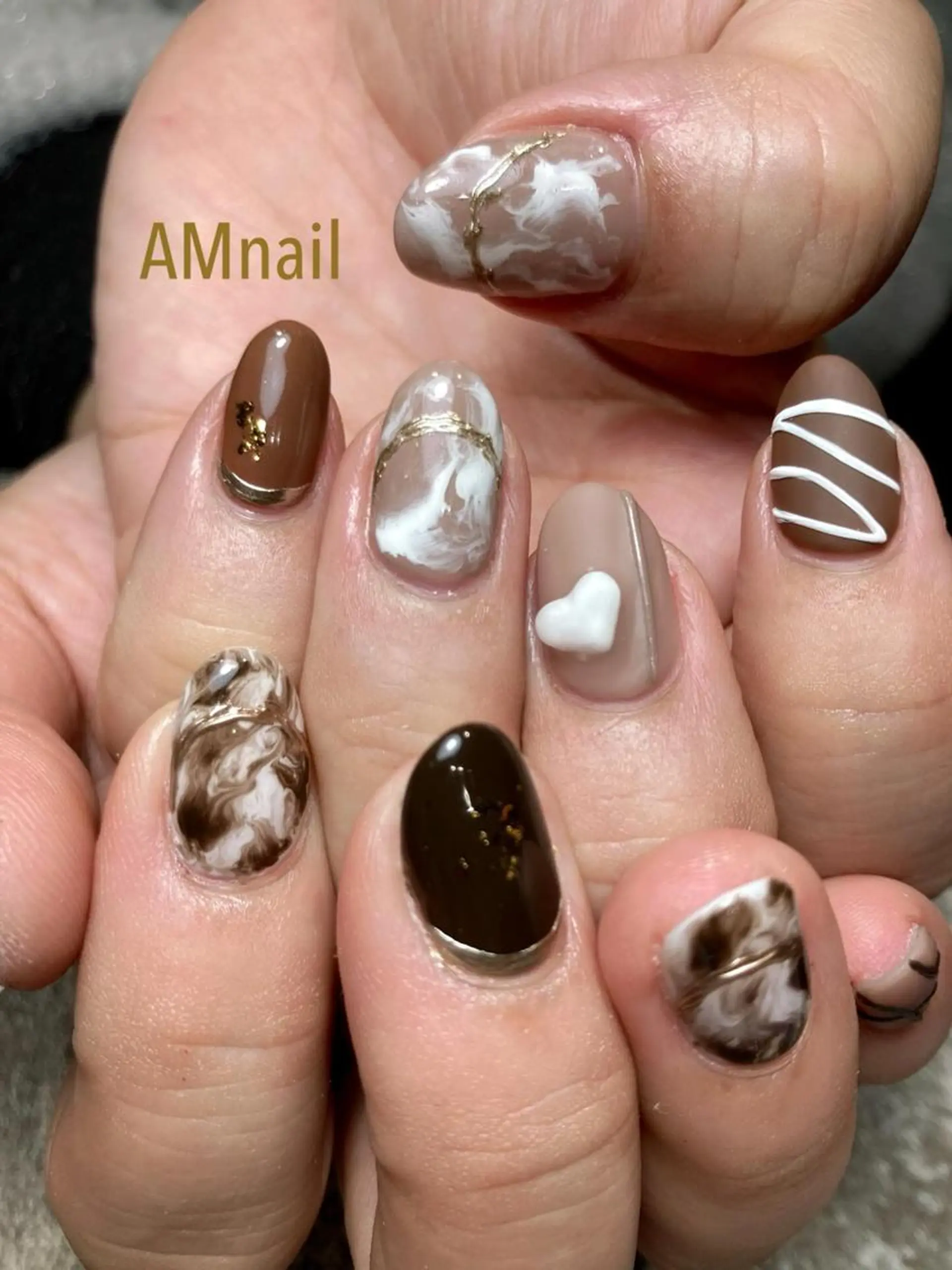 ネイル アートネイル 持ち込み ハンドネイル Am:nail 柏 SUE（スゥ）のネイルデザイン