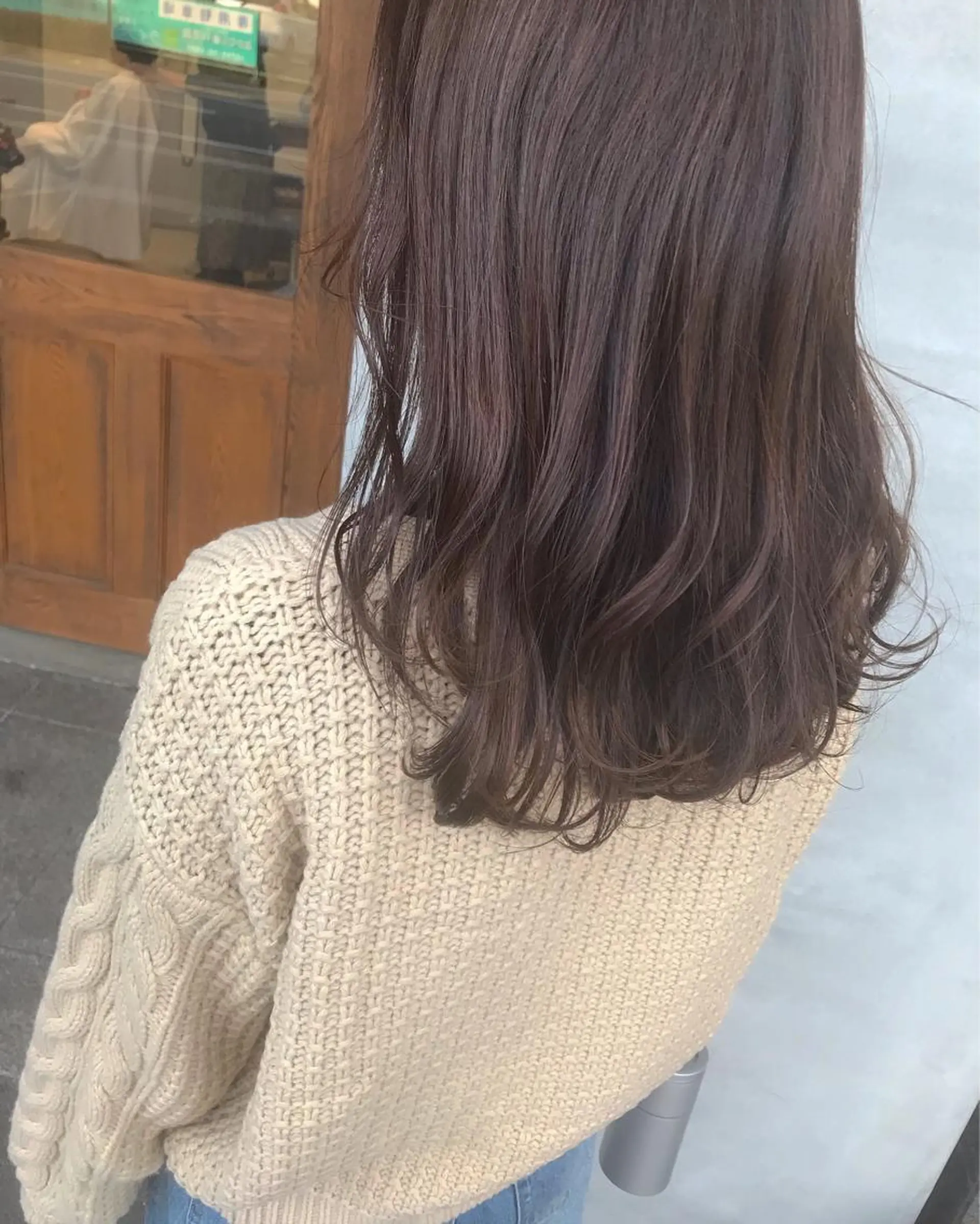 ミディアム カラー ベージュカラー ラベンダーカラー ラベンダーベージュ 吉田 早織のヘアスタイル