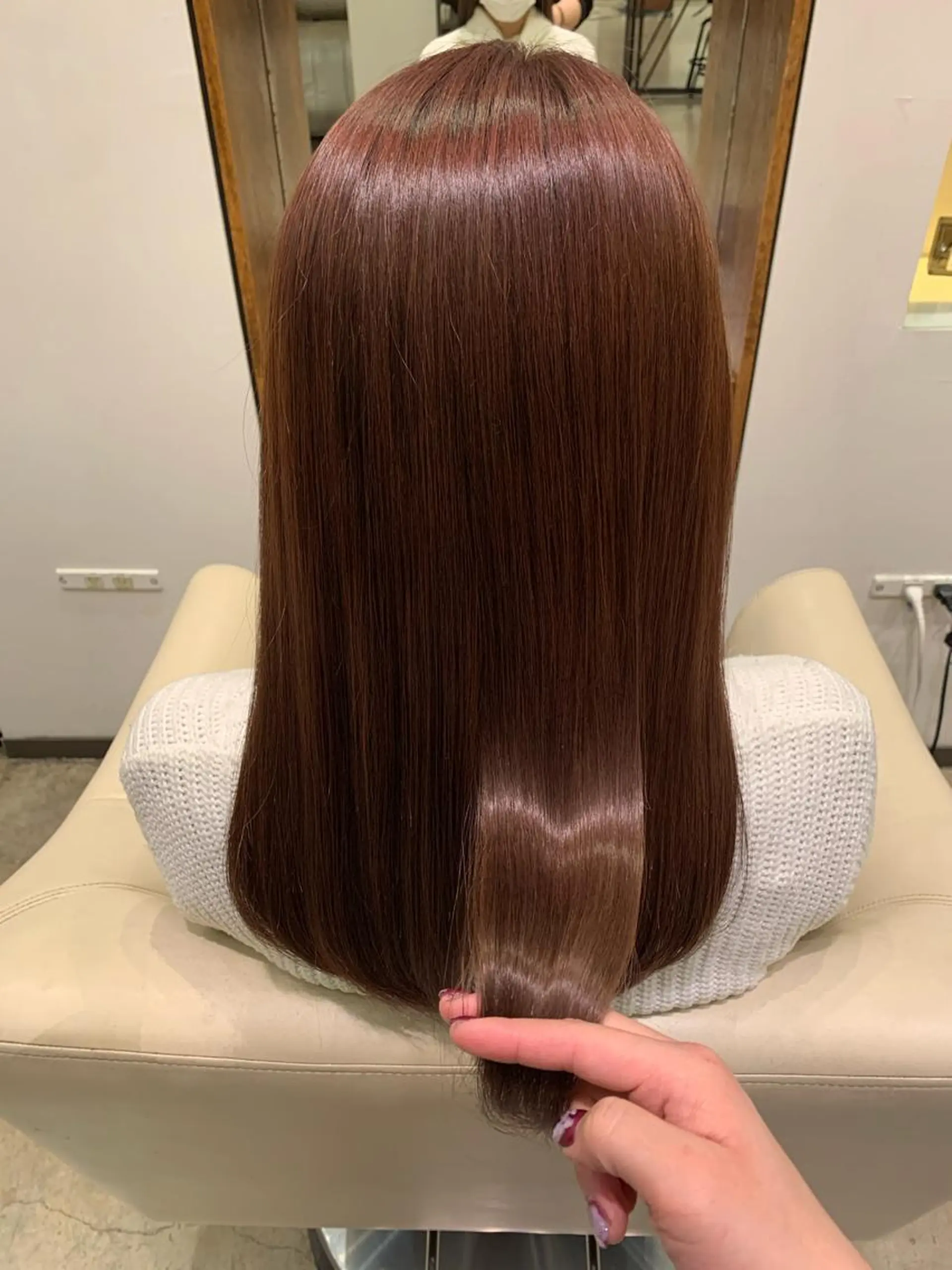 ロング カラー ブリーチ 【完全個室】髪質改善 暖色カラー/山崎唯奈のヘアスタイル