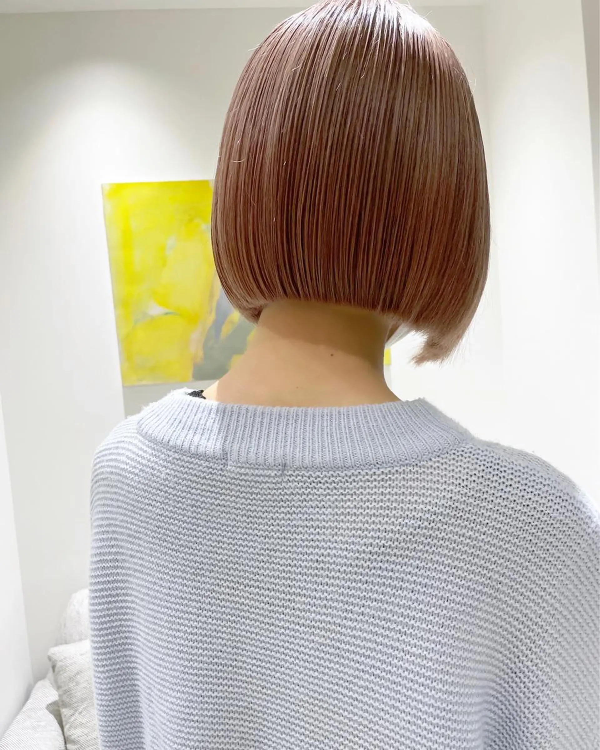 ショート カラー ベージュカラー ブリーチ ケアブリーチ ピンクカラー ピンクベージュ ヘアカラー トリートメント ボブ/レイヤー/ケア パーマ/リュウタのヘアスタイル