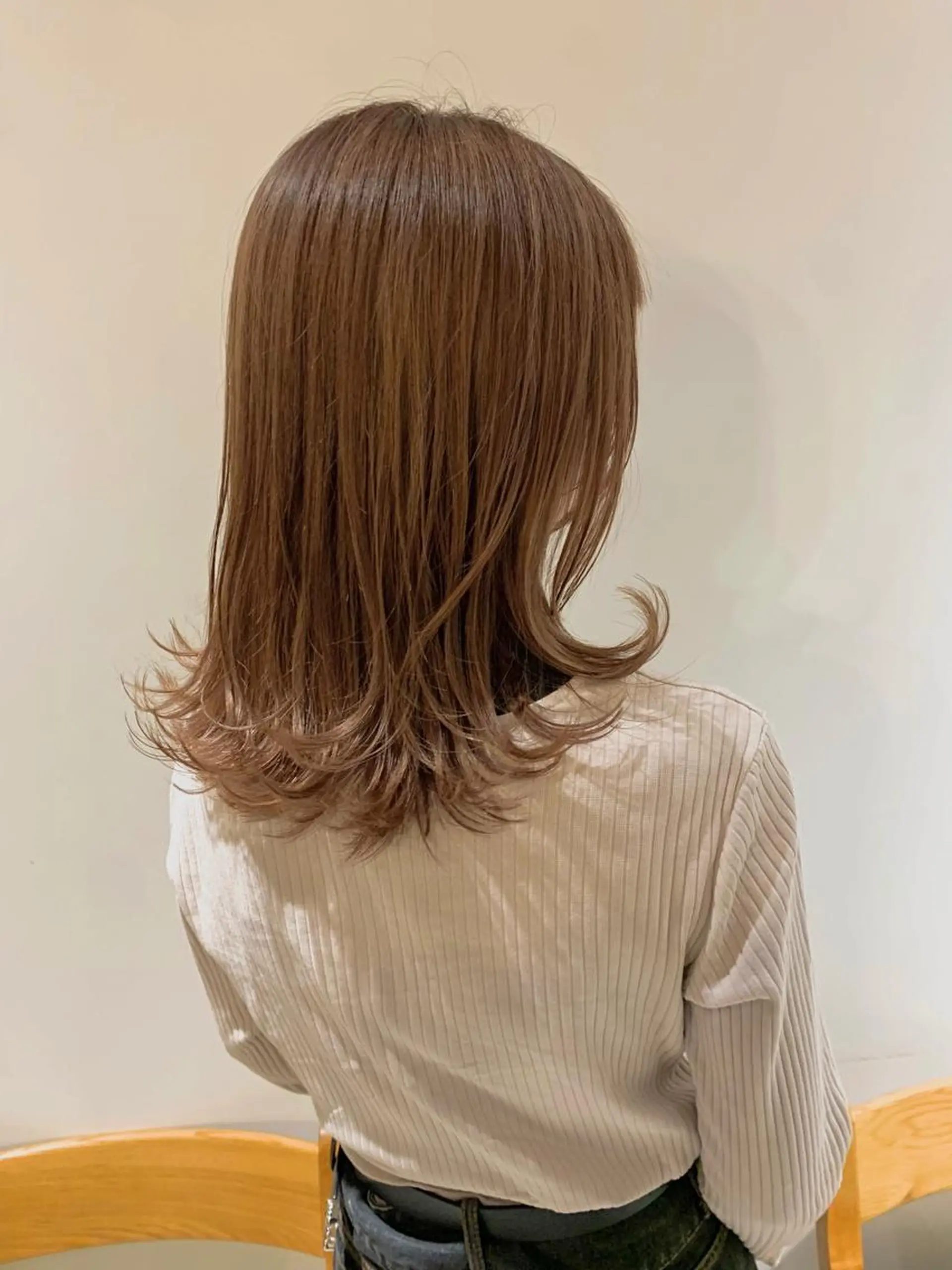 セミロング カラー カット ヘアカラー パーマ ナチュラルヘア/ 似合わせ/三宅 昌太のヘアスタイル
