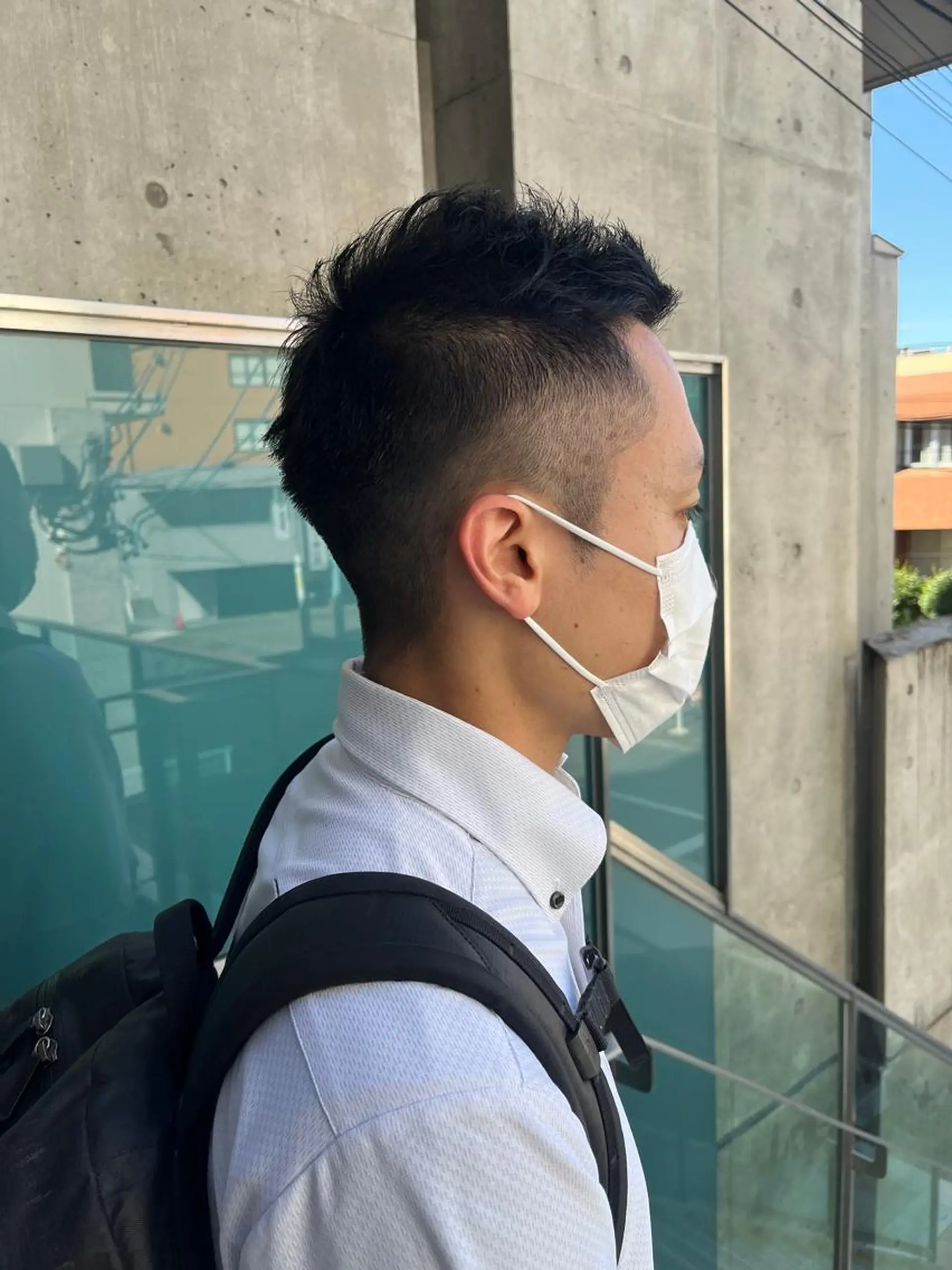 ショート パーマ ヘアアレンジ メンズ ネイル マツエク・マツパ アイブロウ メンズパーマ ケアカラー ピンクブラウン 眉カラー メンズアイブロウ 久木原 ゆりのヘアスタイル