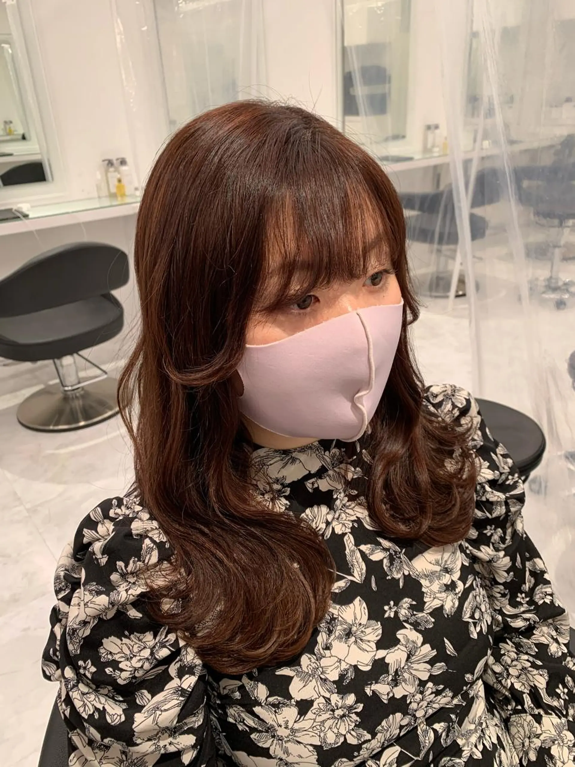 セミロング カラー ヘアアレンジ EMANON池袋3rd所属・ダブルカラー｜ なおき｜池袋美容師のヘアスタイル