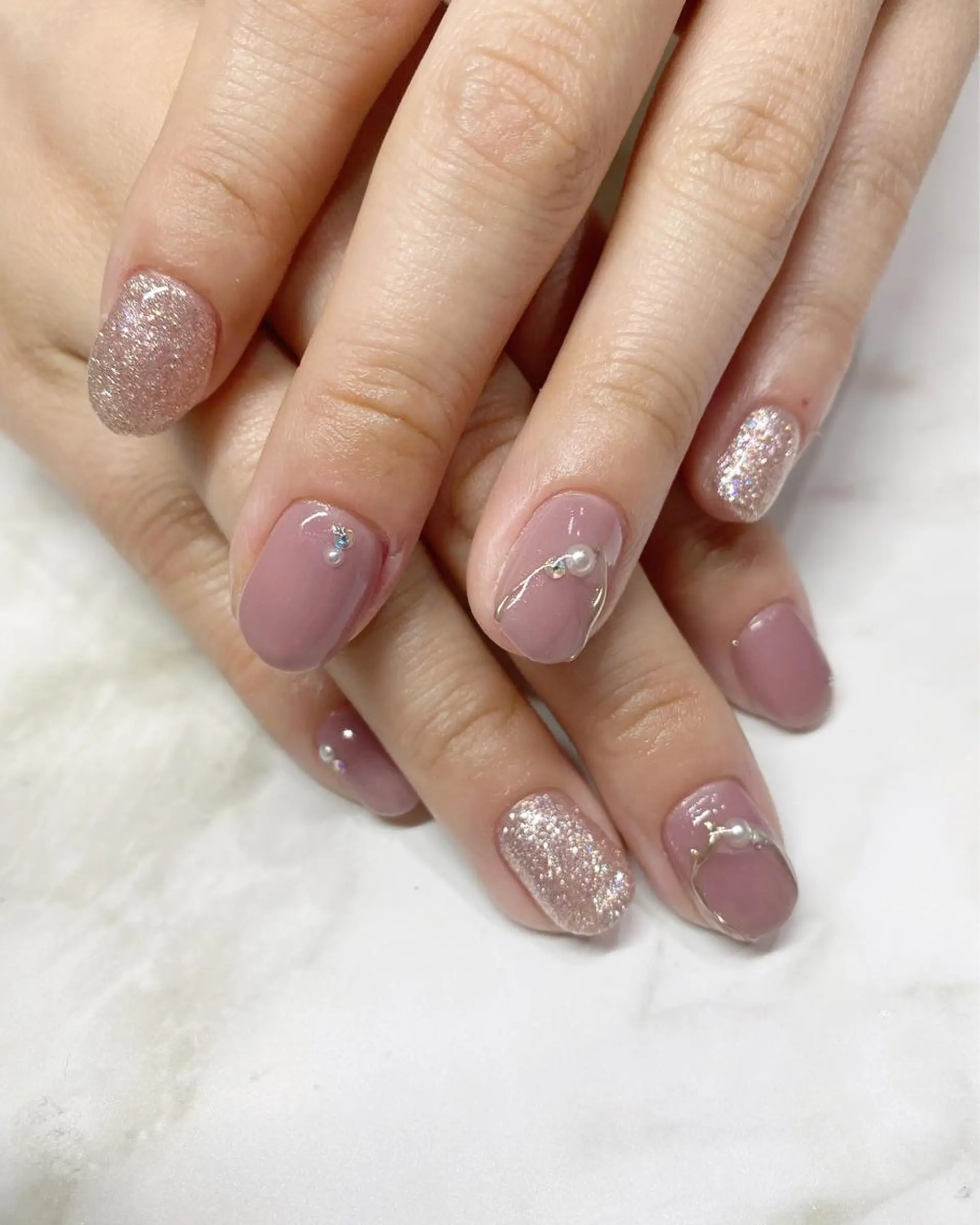 ネイル ハンドネイル crystal ⭐︎ colorのネイルデザイン