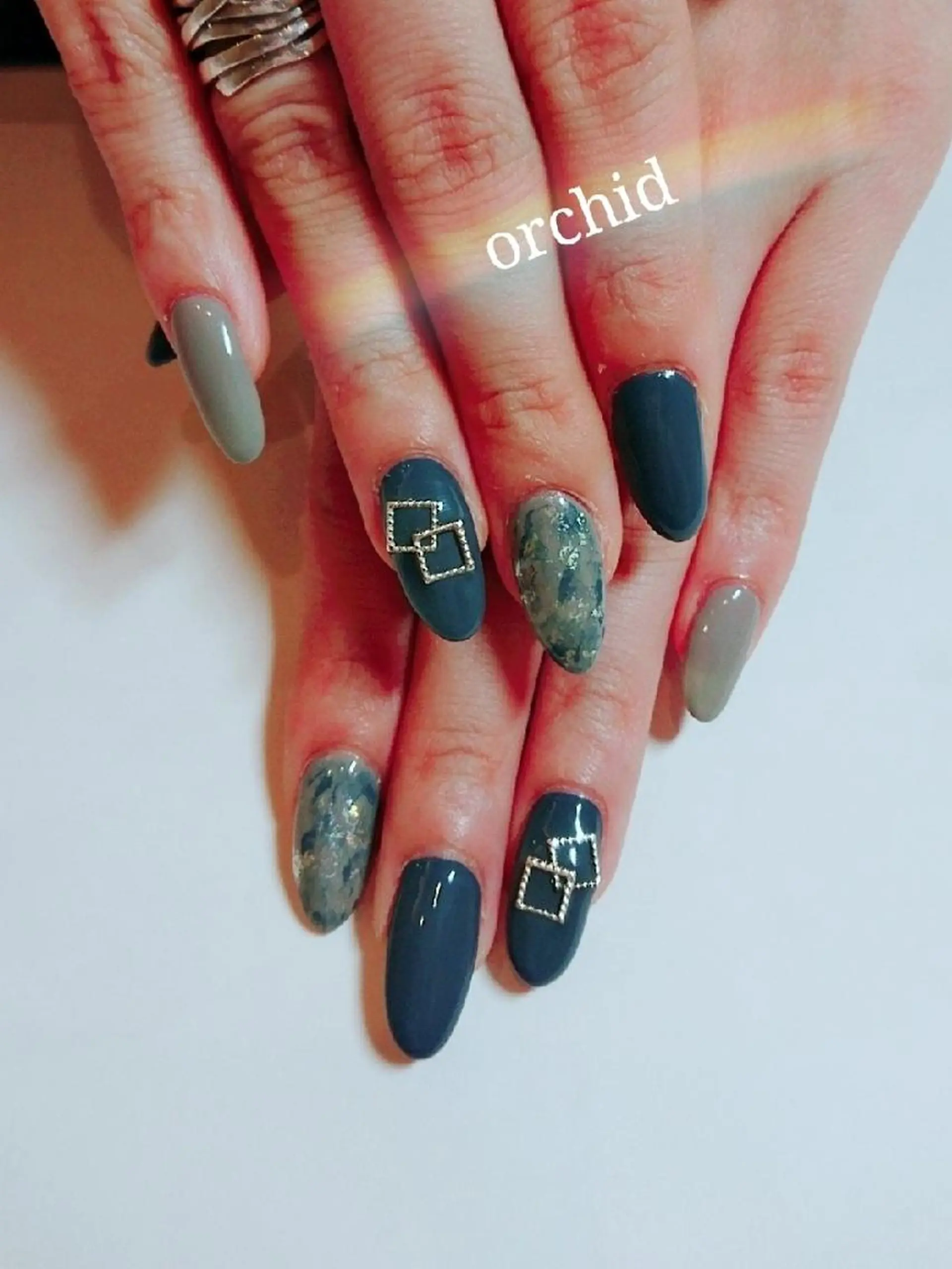 ネイル スカルプネイル orchid ♡オーキッドのネイルデザイン