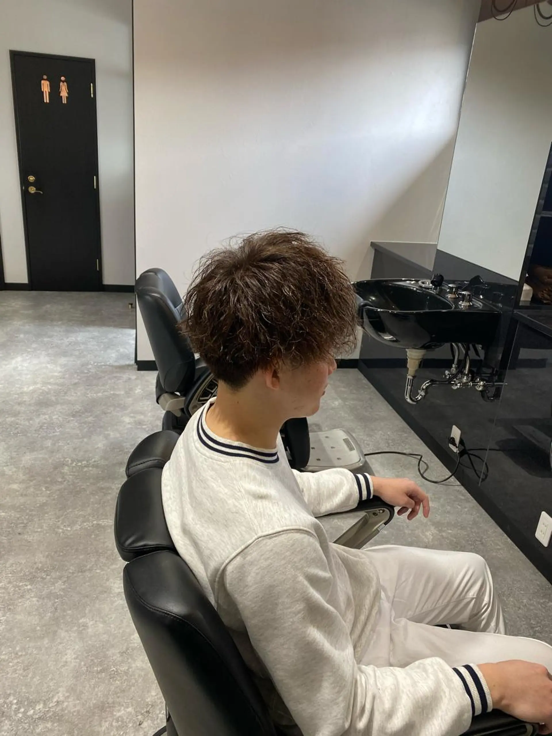 ショート パーマ メンズ マッシュ メンズパーマ ツイストスパイラルパーマ アッシュ スパイラルパーマ パーマ 前田賢生 ご新規様はNGのヘアスタイル