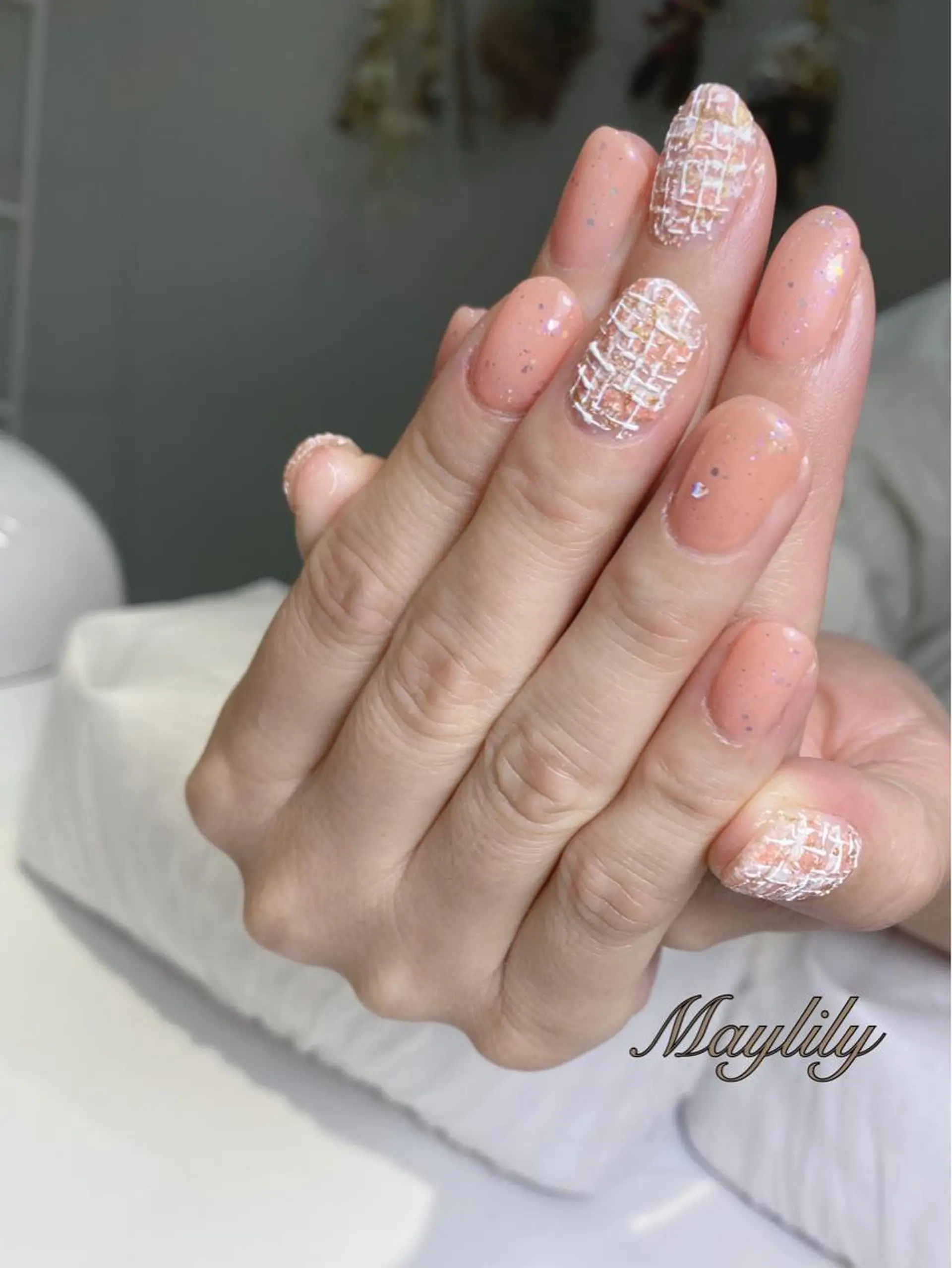 ネイル ツイードネイル ハンドネイル Nail salon Maylilyのネイルデザイン