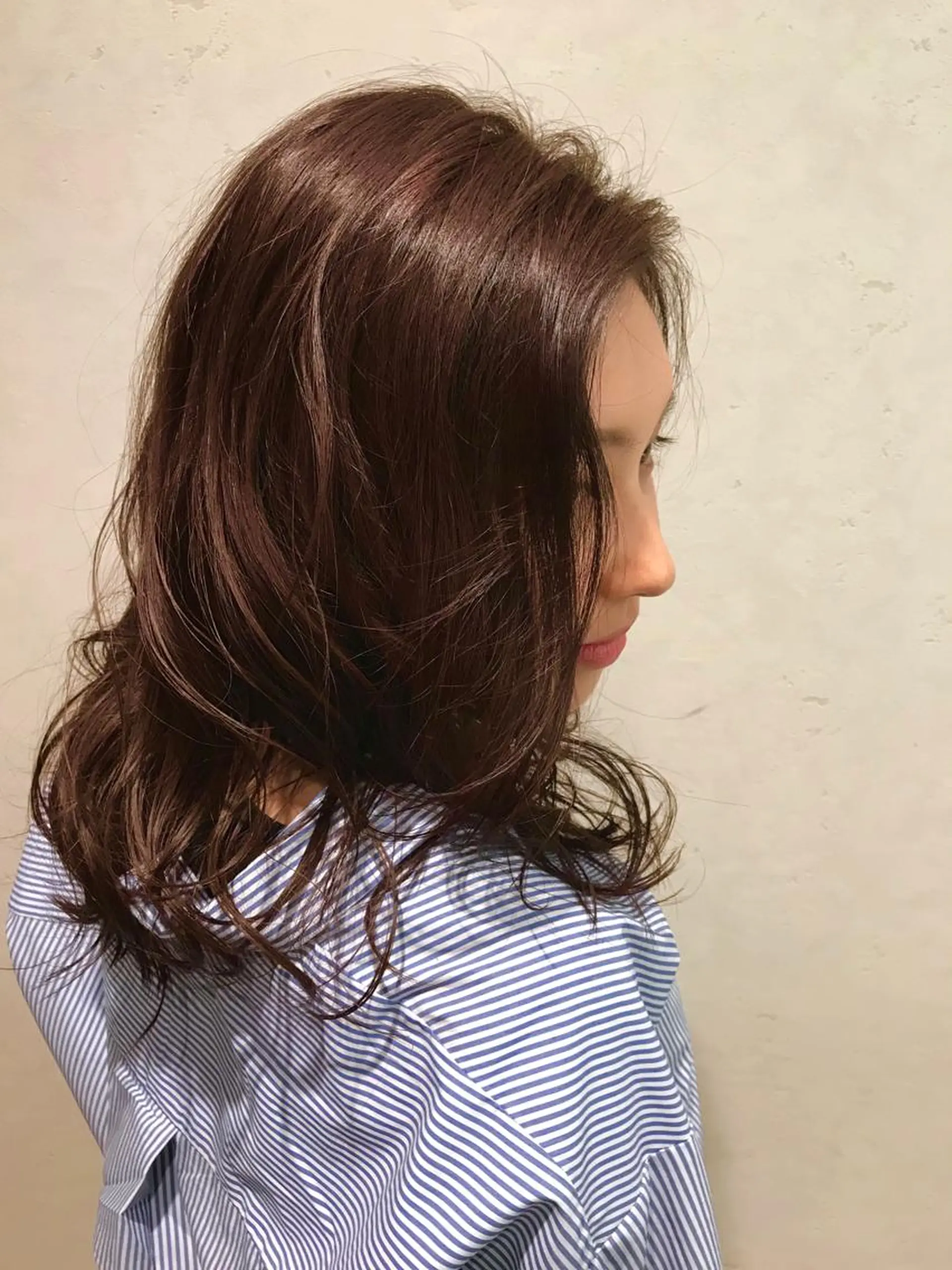 セミロング カラー ブラウンカラー ピンクカラー ピンクブラウン 【大人艶カラー🌿】 中畑リョウのヘアスタイル