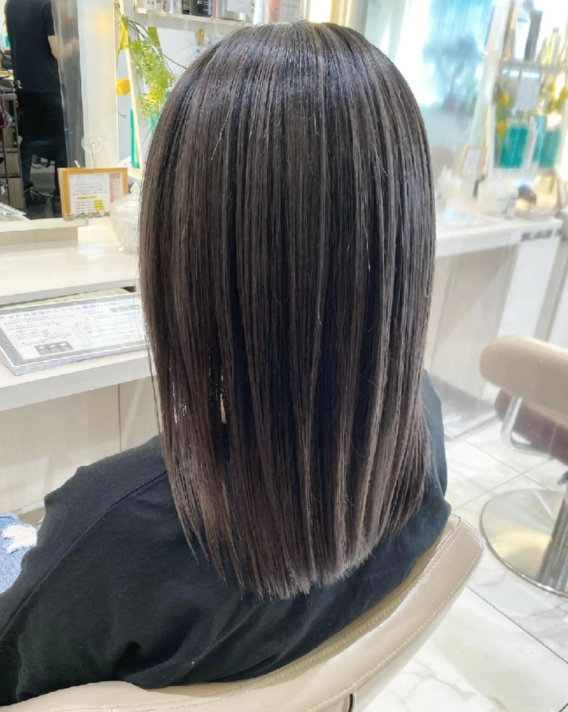 ミディアム カラー ハイライトカラー ハイライト ヘアカラー ＡＳＨ大宮/ブリーチ 髪質改善/カラーのヘアスタイル