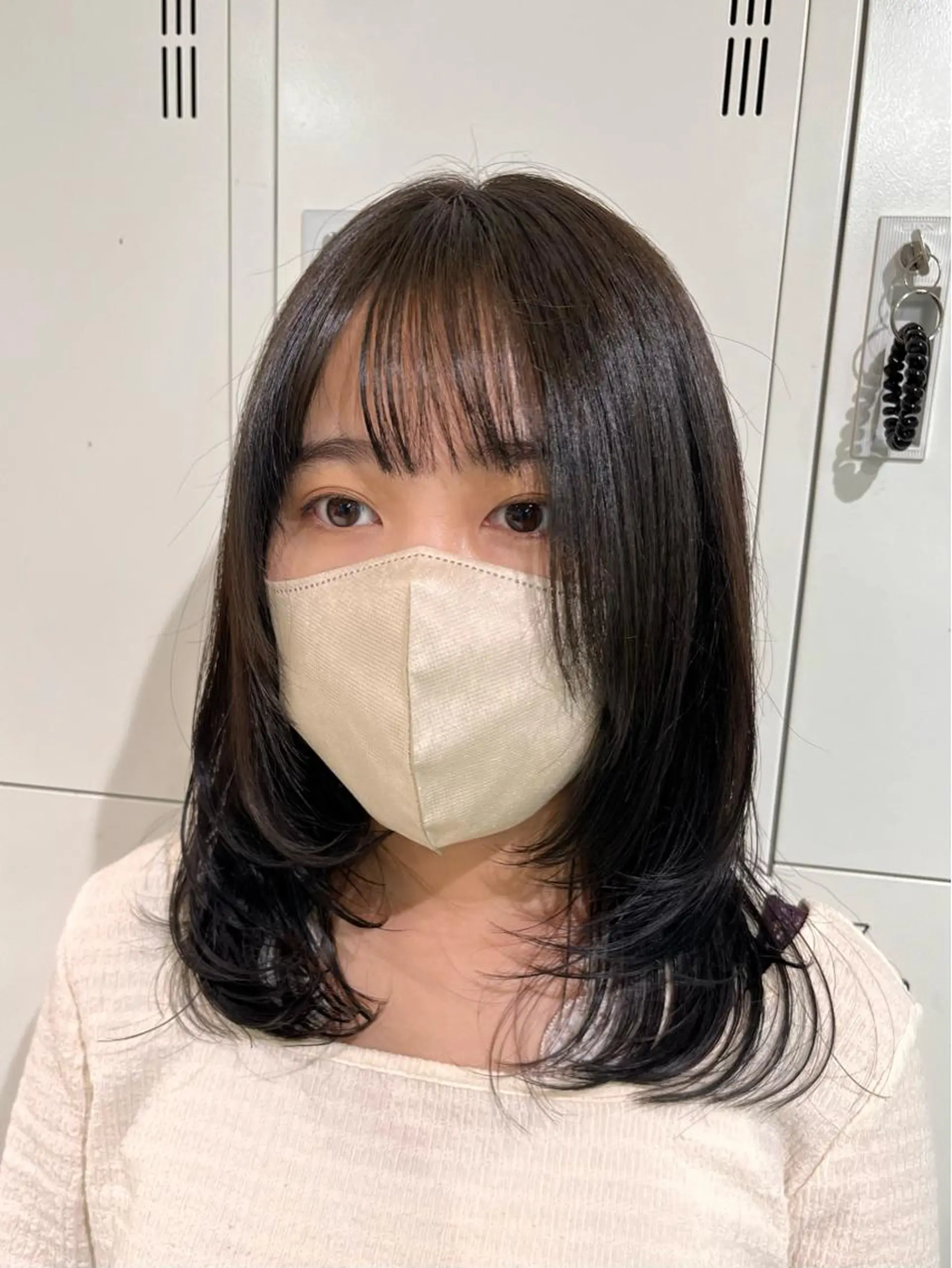 ミディアム カラー 顔周りカット レイヤーカット ウルフカット カット 【メンズ縮毛矯正/ Ryokaのヘアスタイル