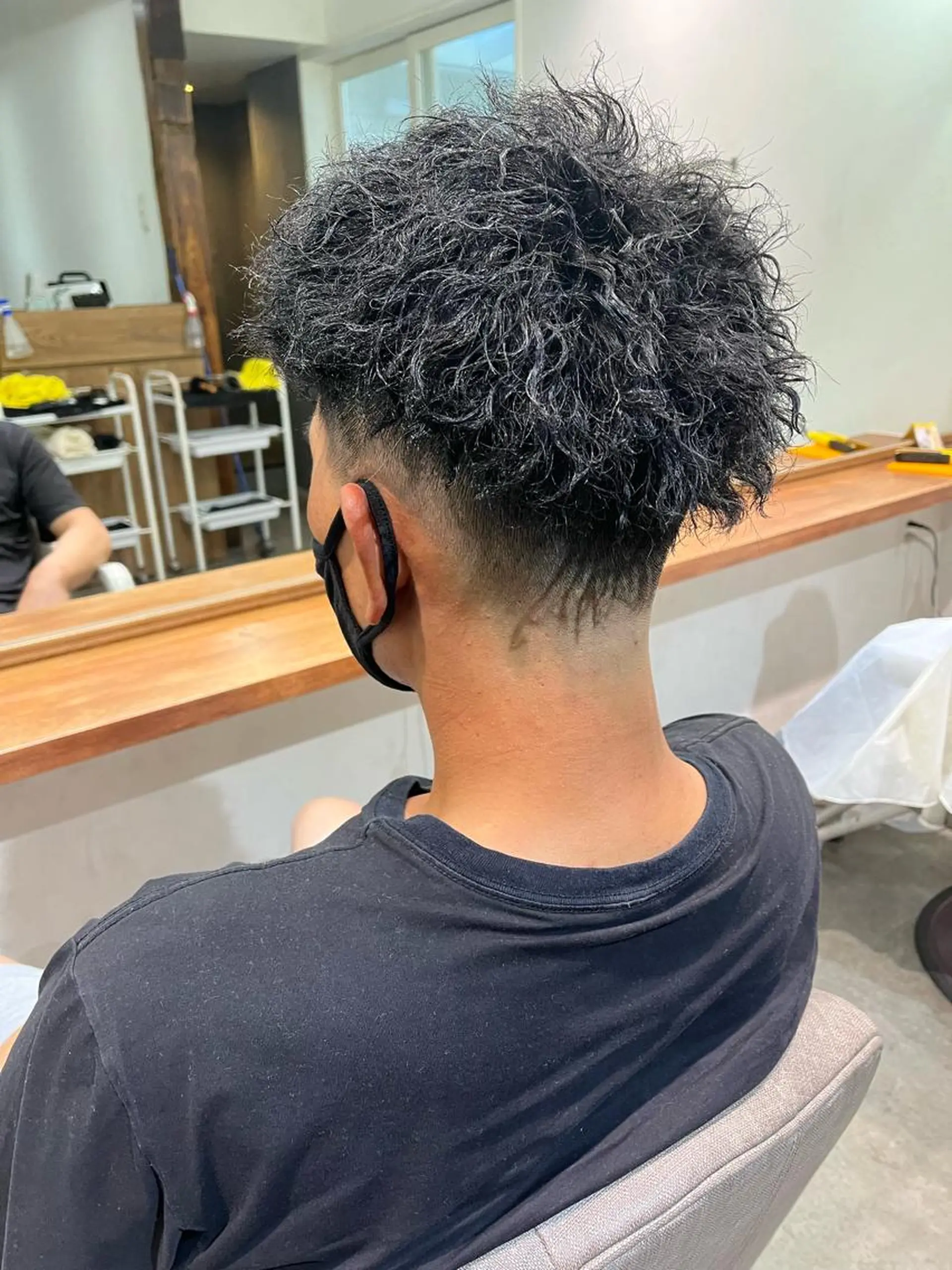 ショート パーマ メンズ アイブロウ フェードカット メンズパーマ メンズアイブロウ 京都駅メンズカット/ パーマ/Keigoのヘアスタイル