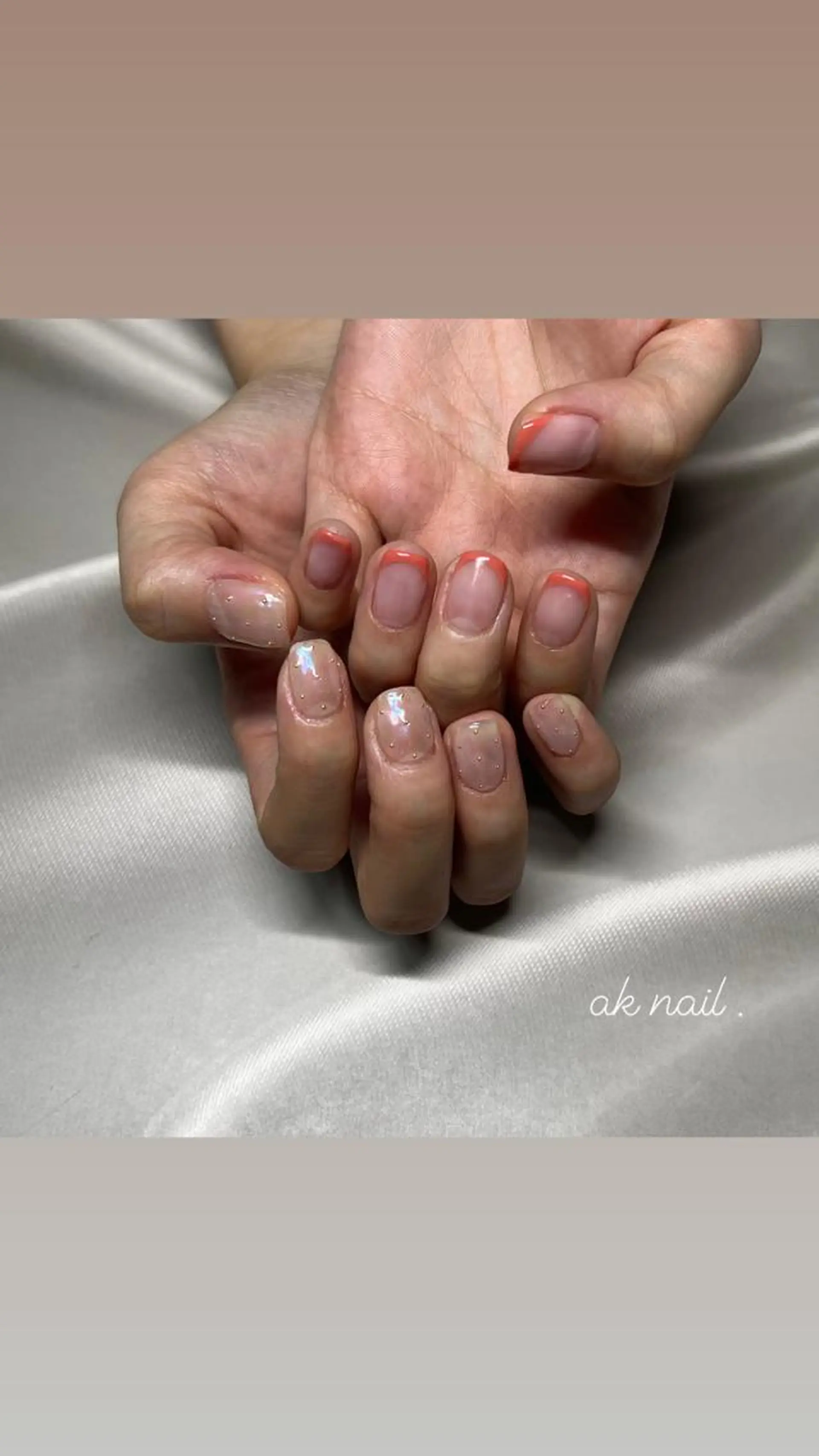 ネイル フレンチネイル ハンドネイル ak nail .のネイルデザイン
