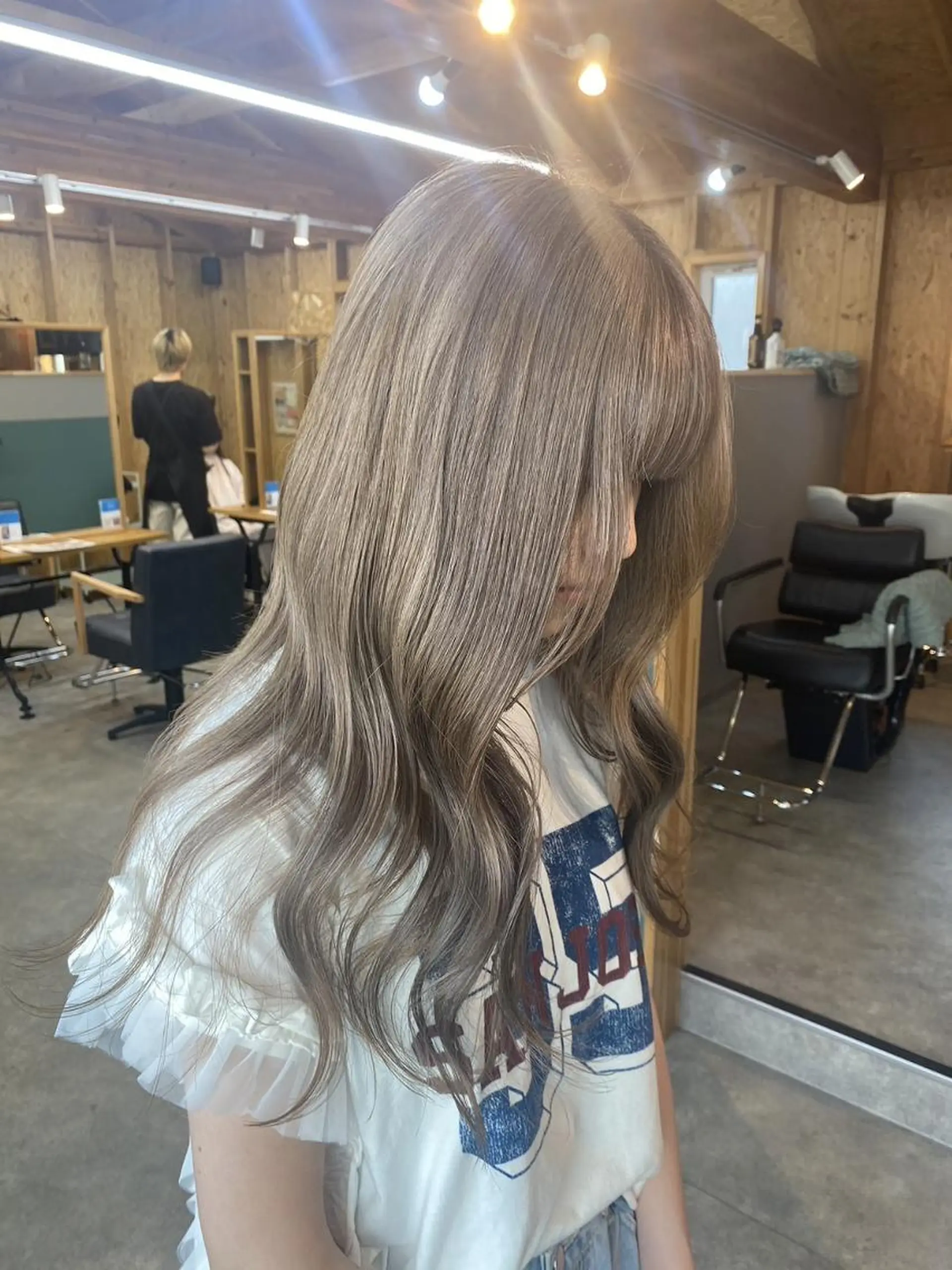 ロング カット ヘアカラー トリートメント 💕モテベージュ 🧡NANAKO🧡のヘアスタイル