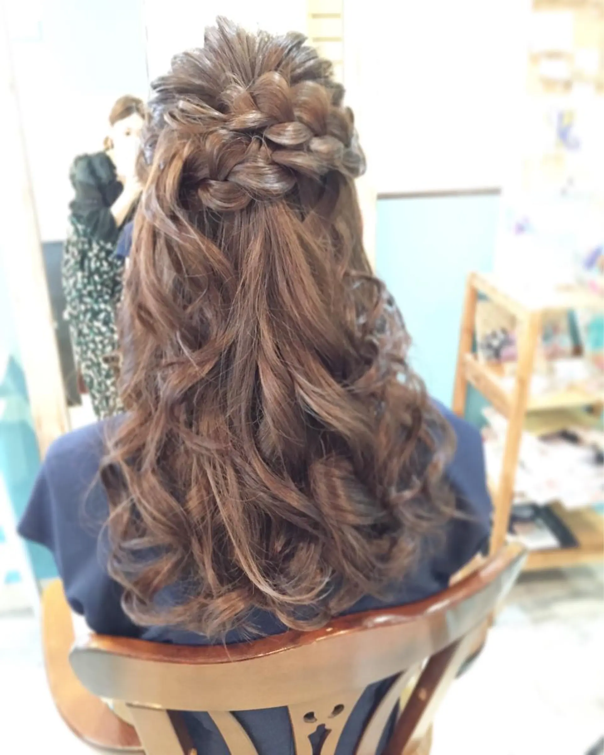 セミロング ヘアアレンジ ハーフアップ 早朝✨ヘアセット 着付け/清水玲歌のヘアスタイル