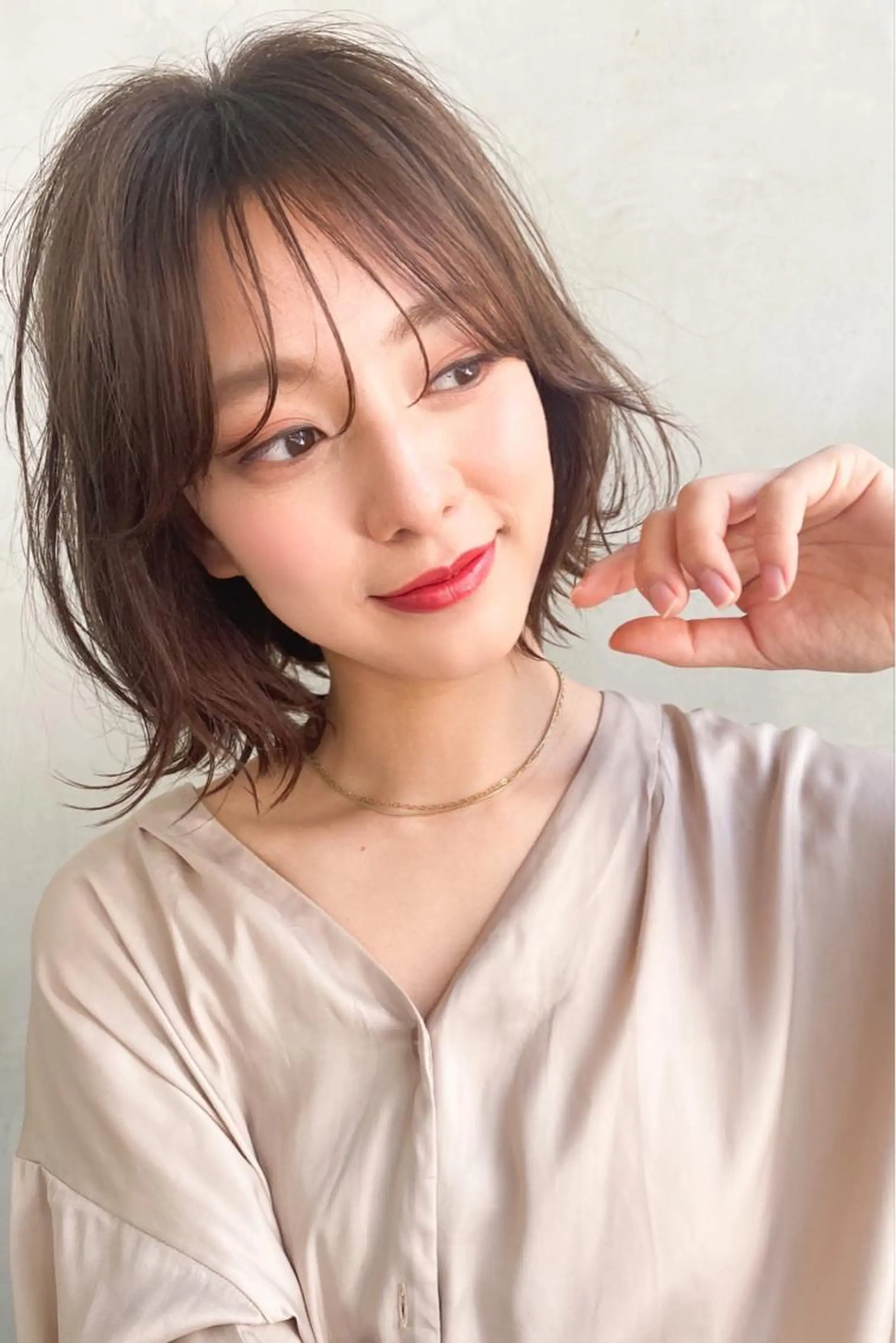 ショート カラー ヘアアレンジ アッシュ 透明感カラー ヘアカラー トリートメント ヘアセット 金子 廉のヘアスタイル
