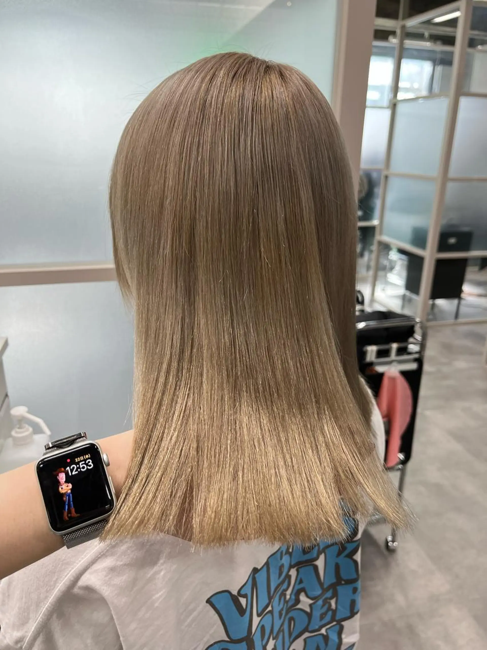 ミディアム カラー カット ヘアカラー トリートメント ヘアセット newi赤羽 HINATAのヘアスタイル