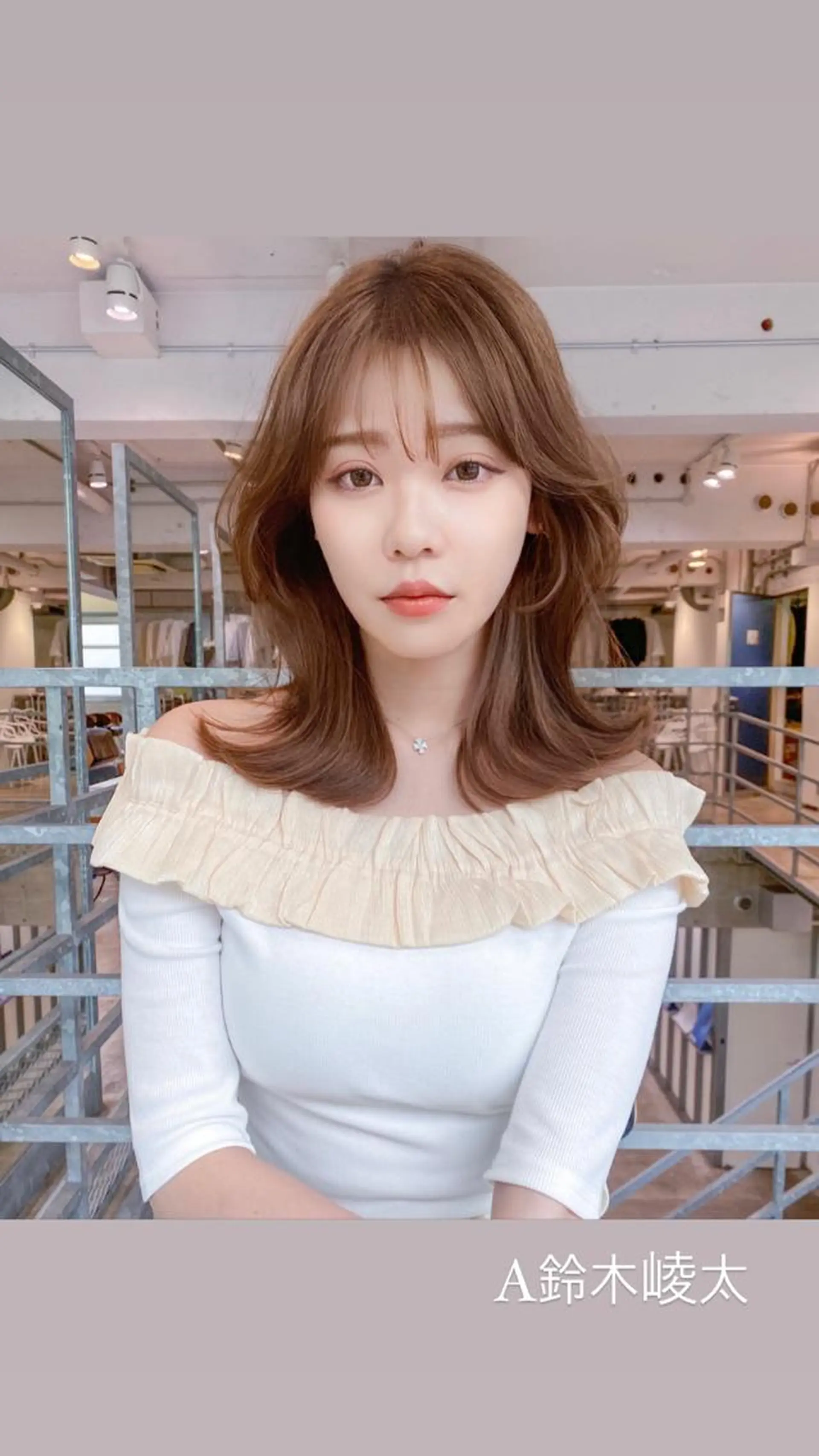 ミディアム くびれヘア カット ヘアカラー トリートメント 韓国風レイヤーカット ryotaのヘアスタイル