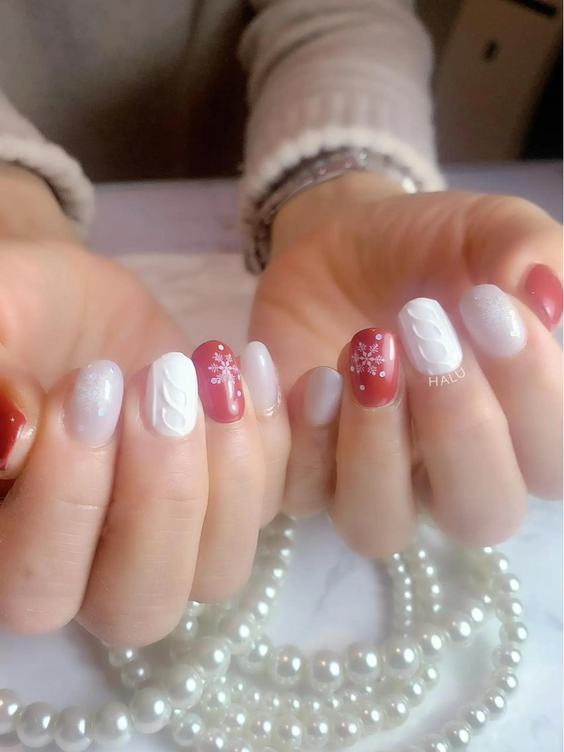 ネイル 赤色 HALU ハルのネイルデザイン
