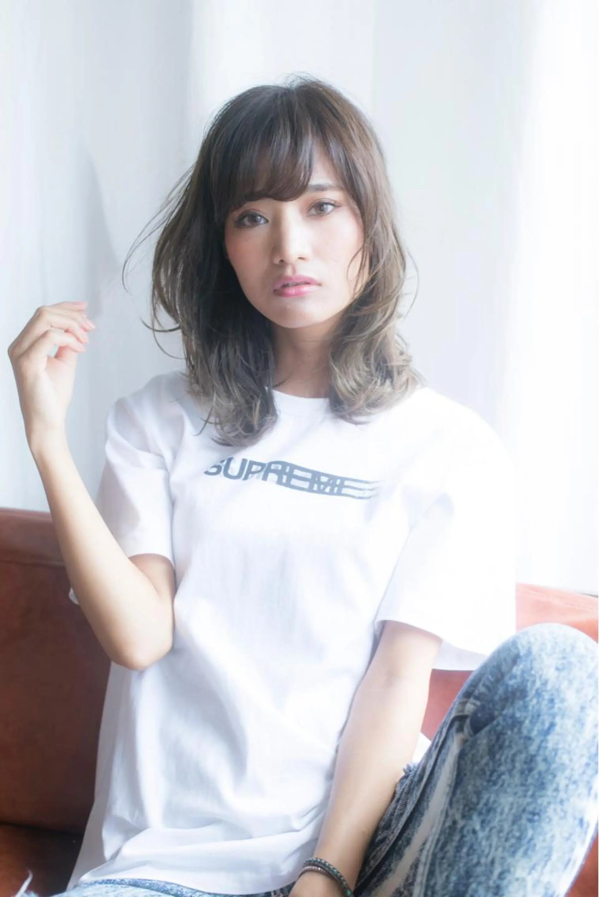 セミロング ボブ 外国人風カラー 似合わせカット 小顔カット カット ヘアカラー トリートメント 竹内ケンゴ🇰🇷 EIGHT藤沢のヘアスタイル