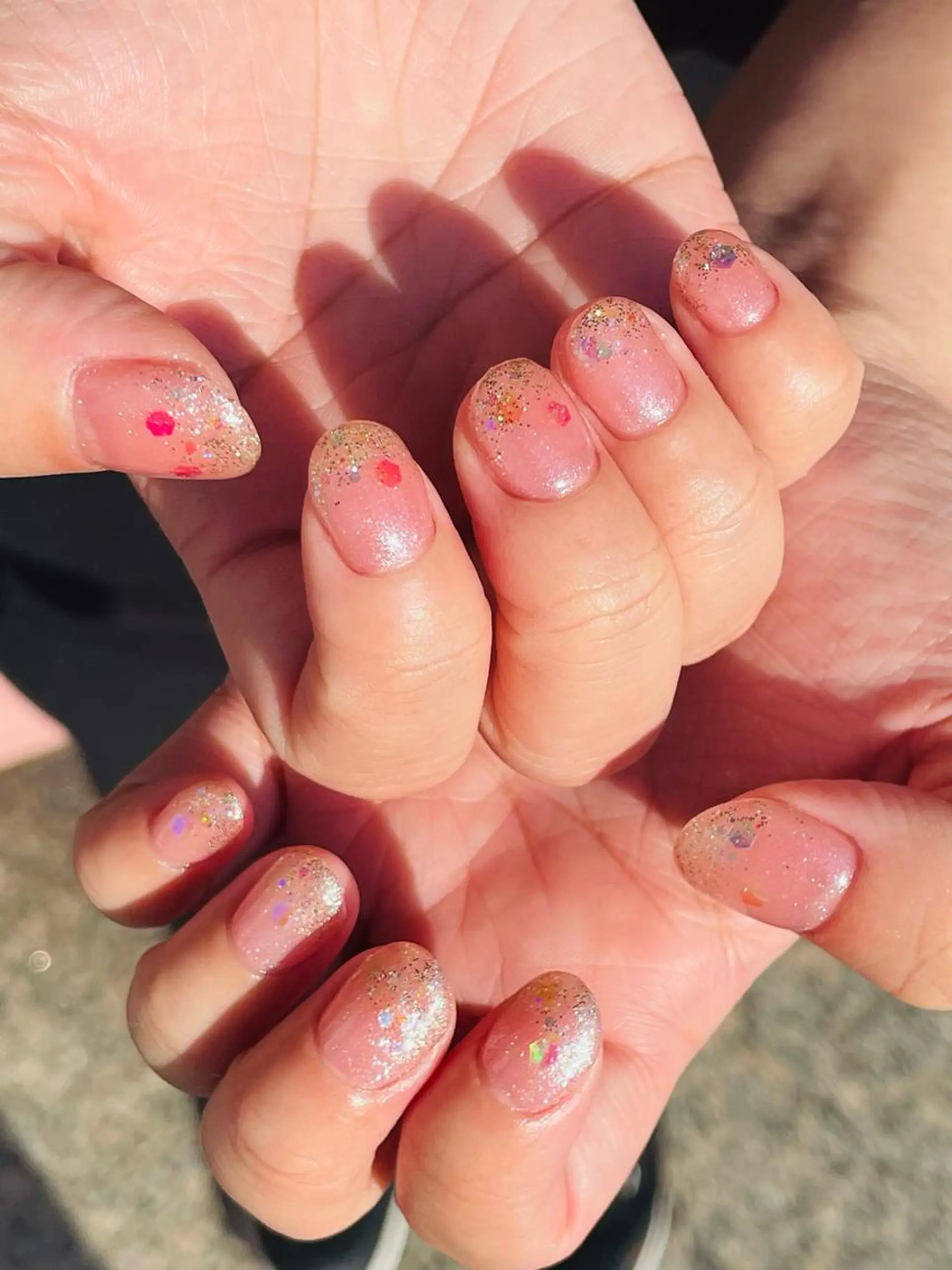 ネイル ラメ(グリッター) ハンドネイル 前田 萌のネイルデザイン