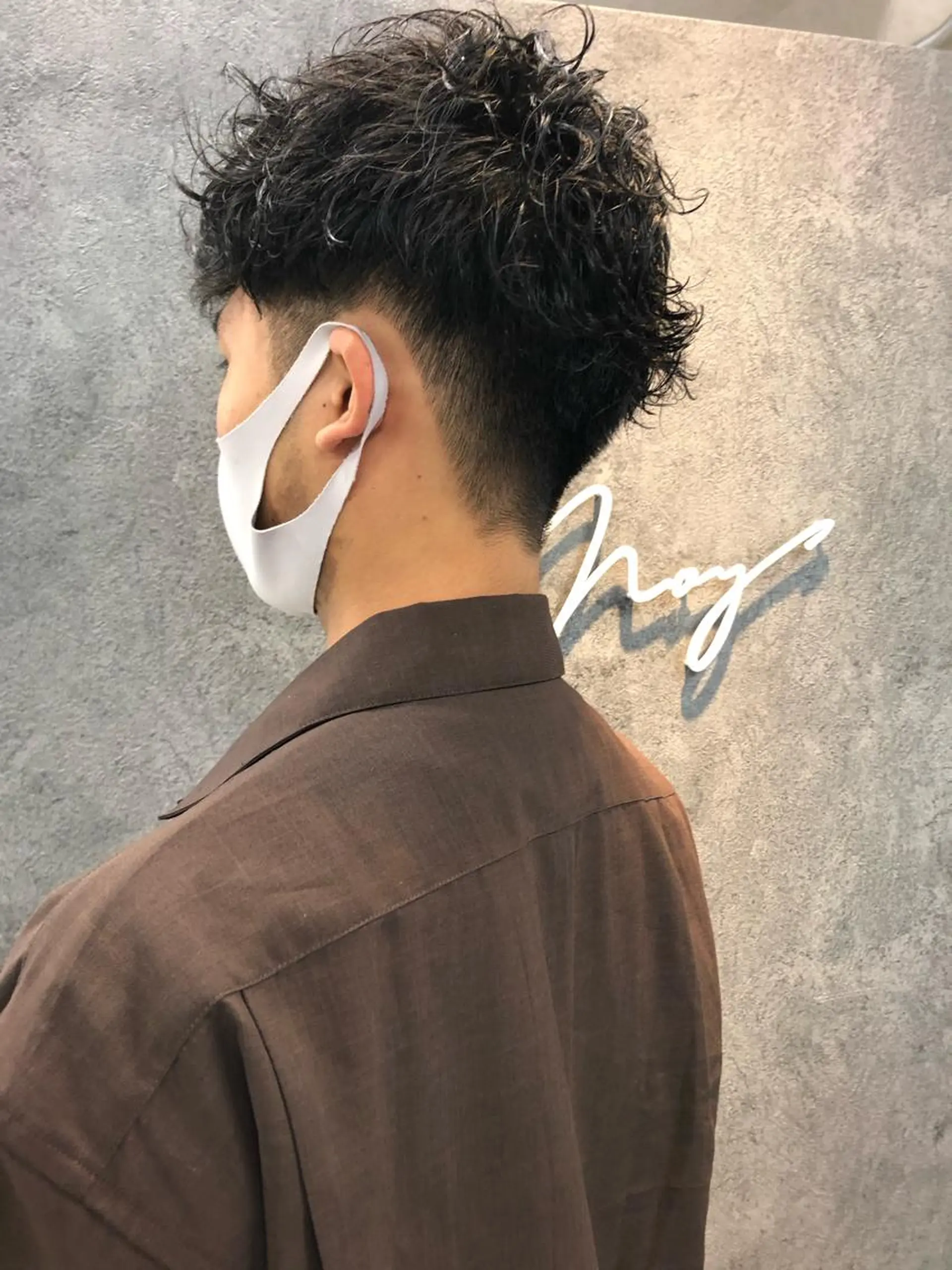 メンズ カット パーマ トリートメント Noyヨシモト ヒロトのヘアスタイル