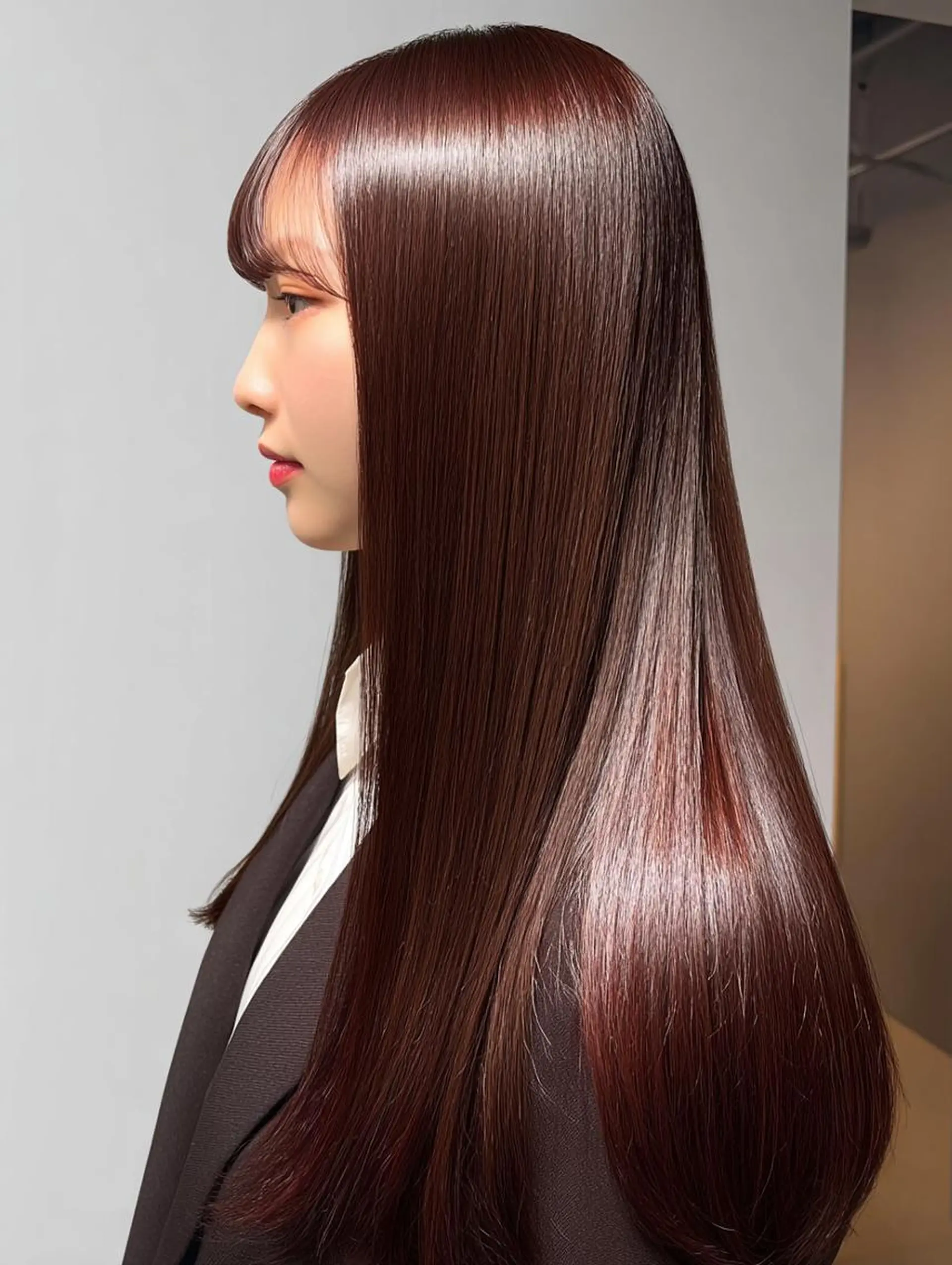 セミロング ハッシュカット 髪質改善 レイヤーカット 縮毛矯正 トリートメント カット ヘアカラー 縮毛矯正 トリートメント 生艶髪&レイヤー🔔 渋谷お薦めNo.1✨のヘアスタイル