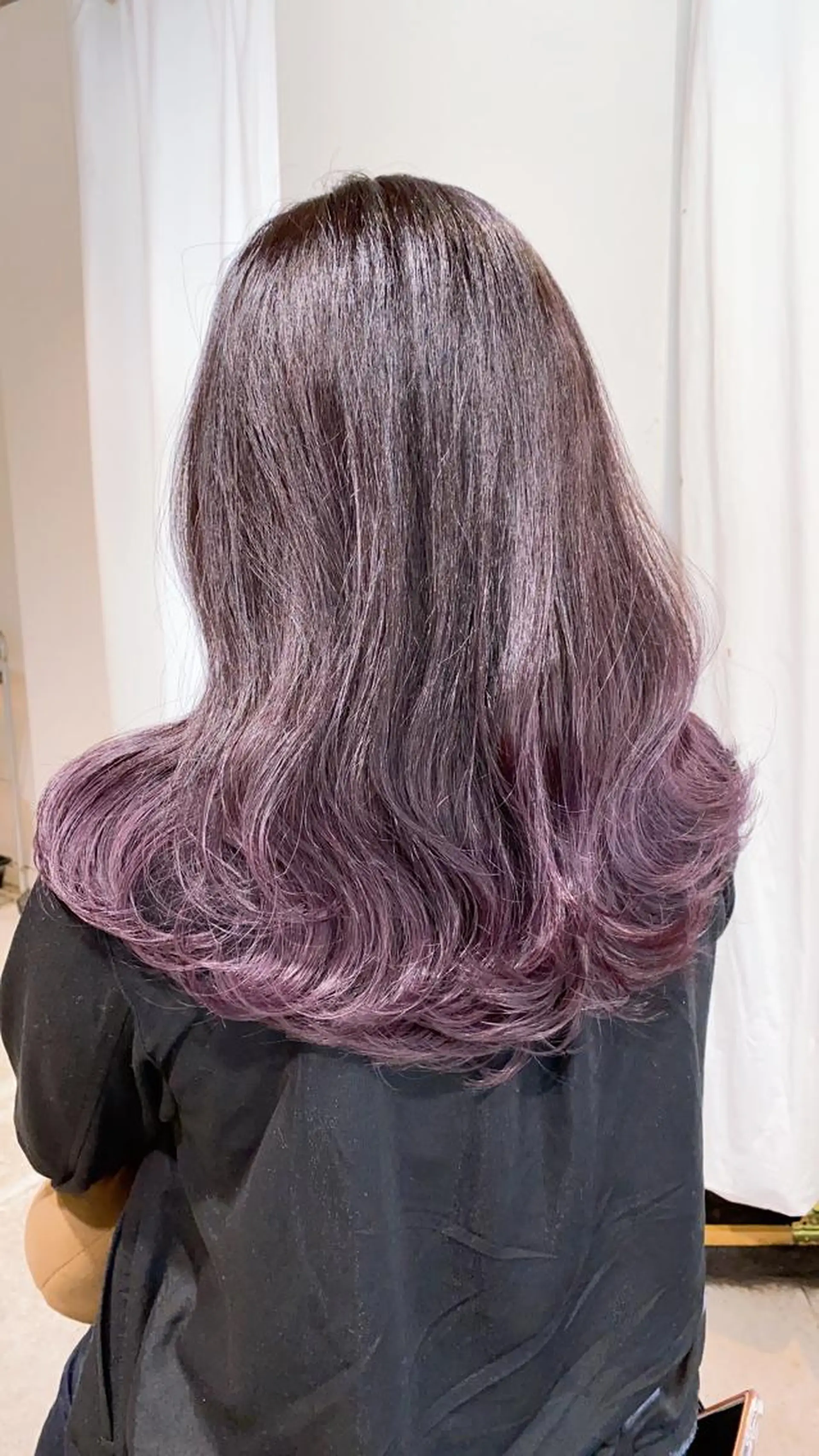 セミロング ショートボブ アッシュ ボブ 外国人風カラー ハイライト メンズツイスパ ショートフクヤマシンのヘアスタイル