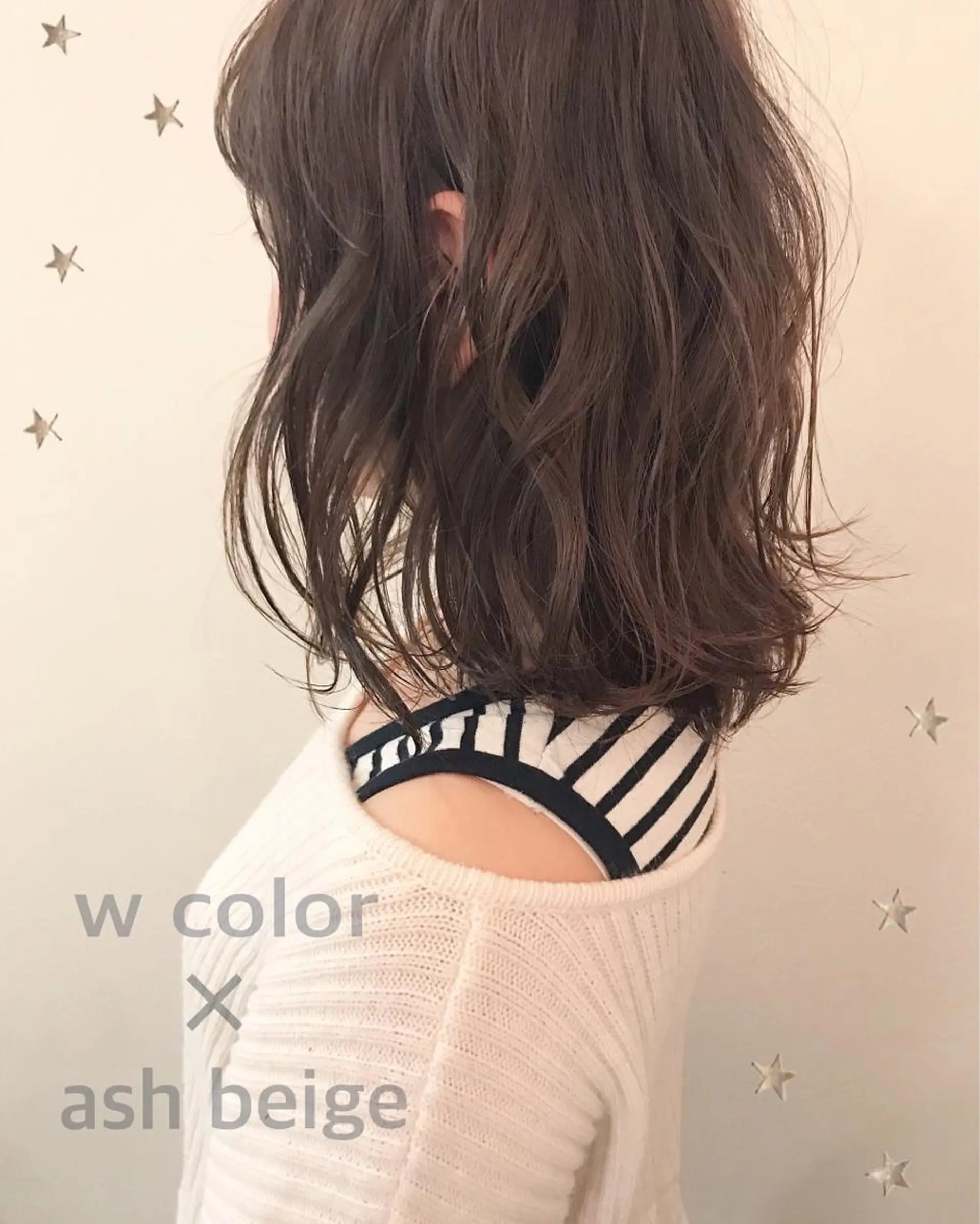ミディアム カラー 市川 千夏のヘアスタイル