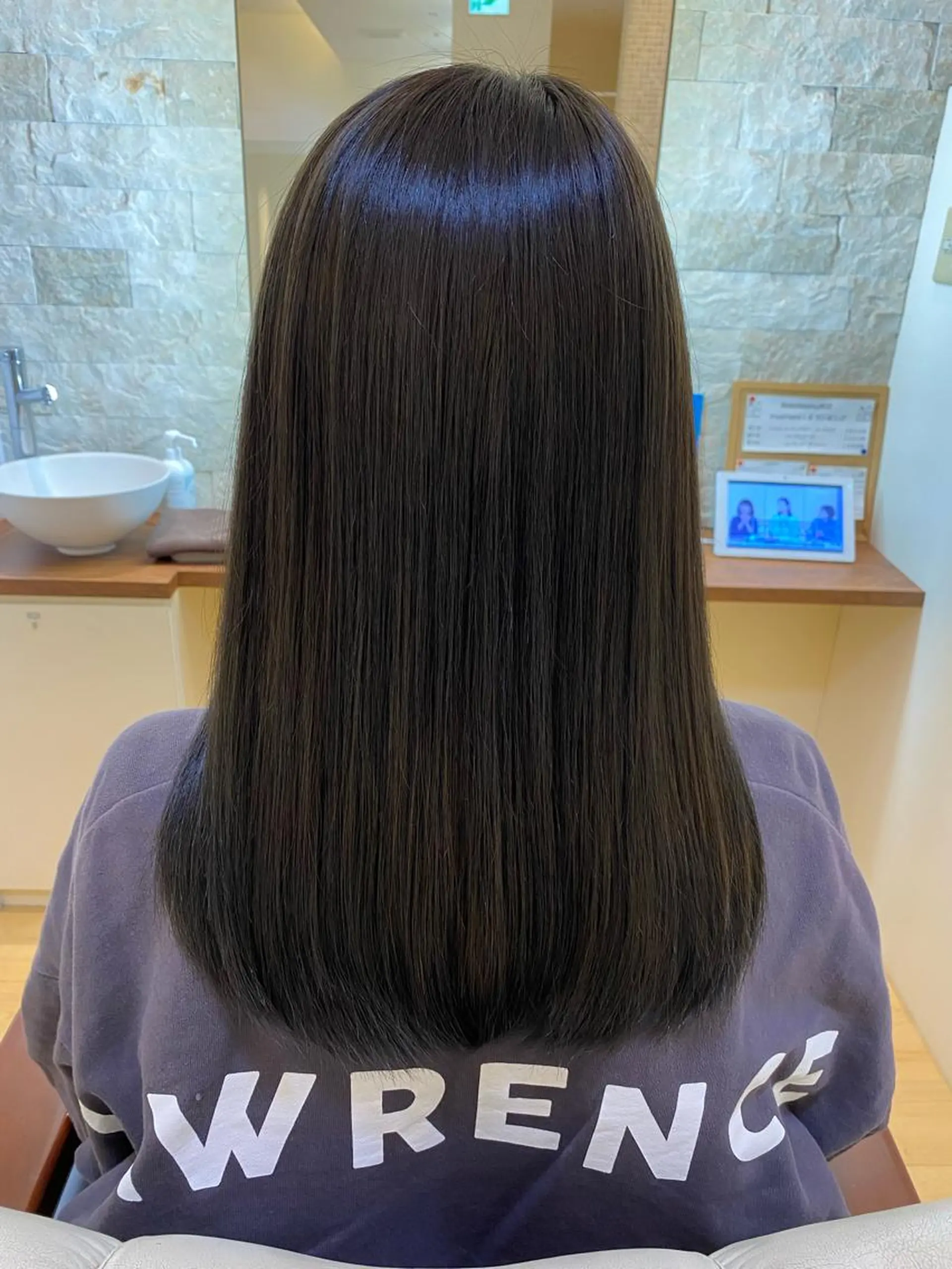 セミロング カラー 髪質改善 トリートメント ヘアカラー 『髪質改善』服部 隆志のヘアスタイル