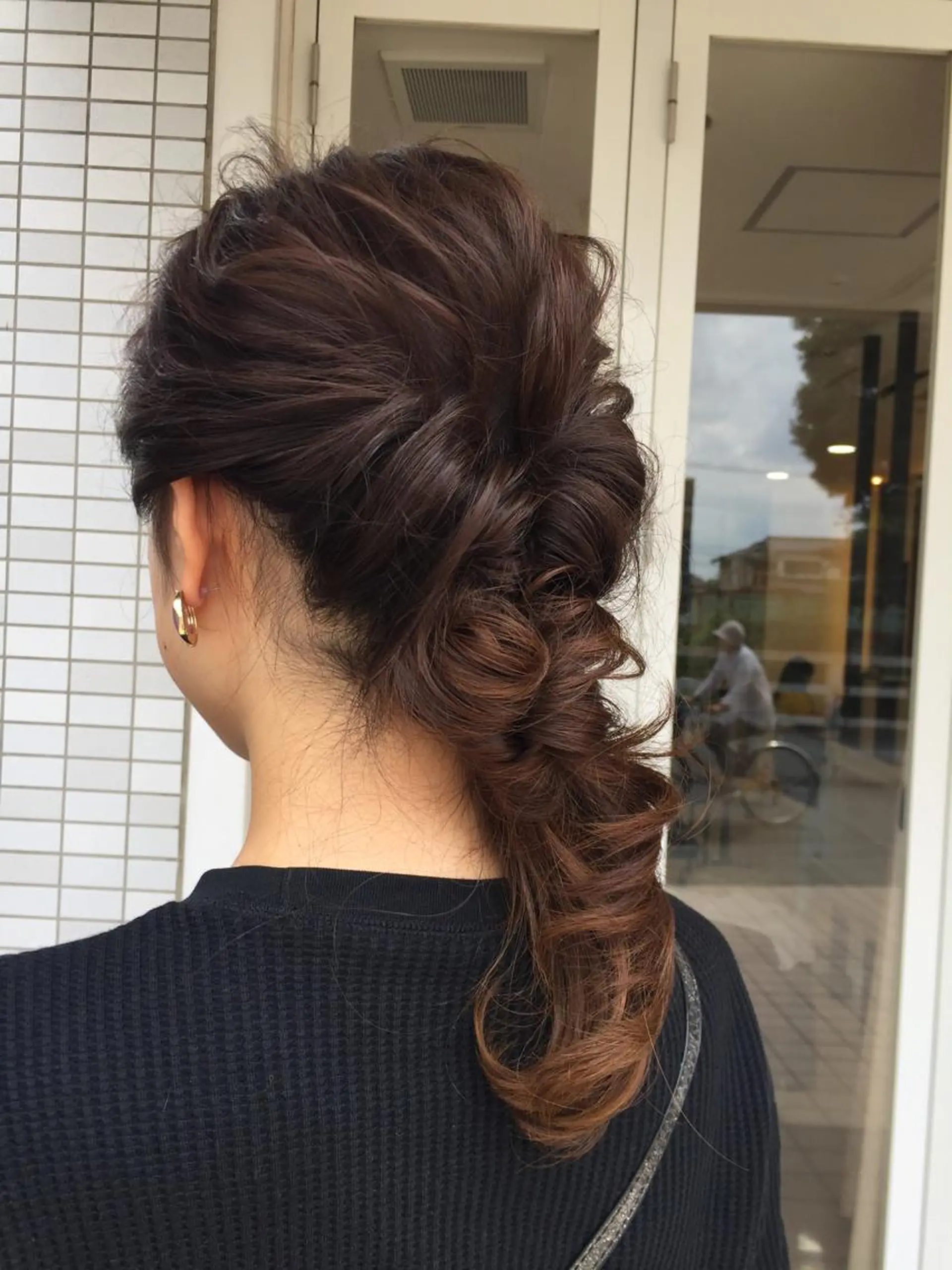 ロング カラー ヘアアレンジ 簡単アレンジ ANDEW🦢 ryokoのヘアスタイル