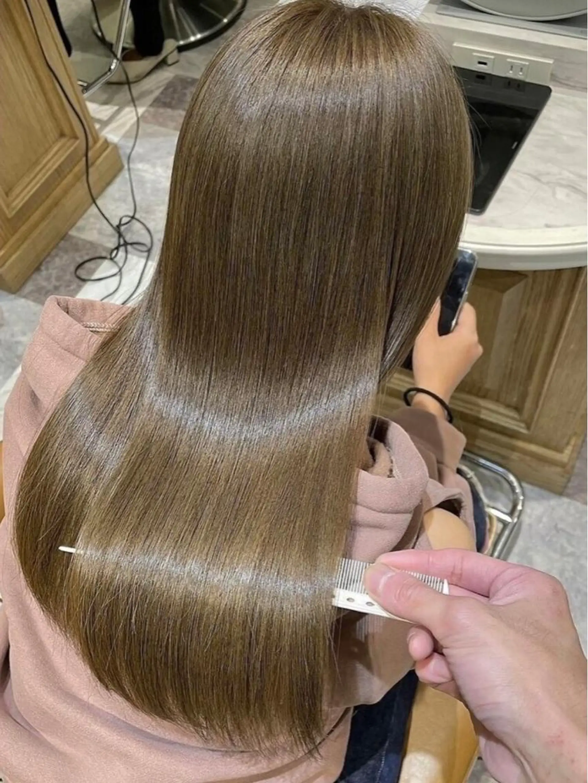セミロング カット ヘアカラー トリートメント 透明感カラー🤎 中川智帆のヘアスタイル