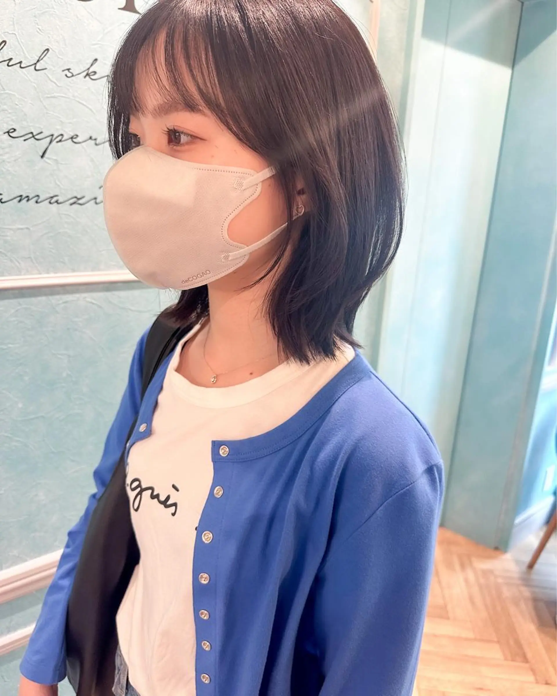 ミディアム 顔まわりレイヤー 顔周りカット レイヤーカット Lond fleur 大宮  ロンドフルール所属・石畑結華 Lond店長のヘアスタイル