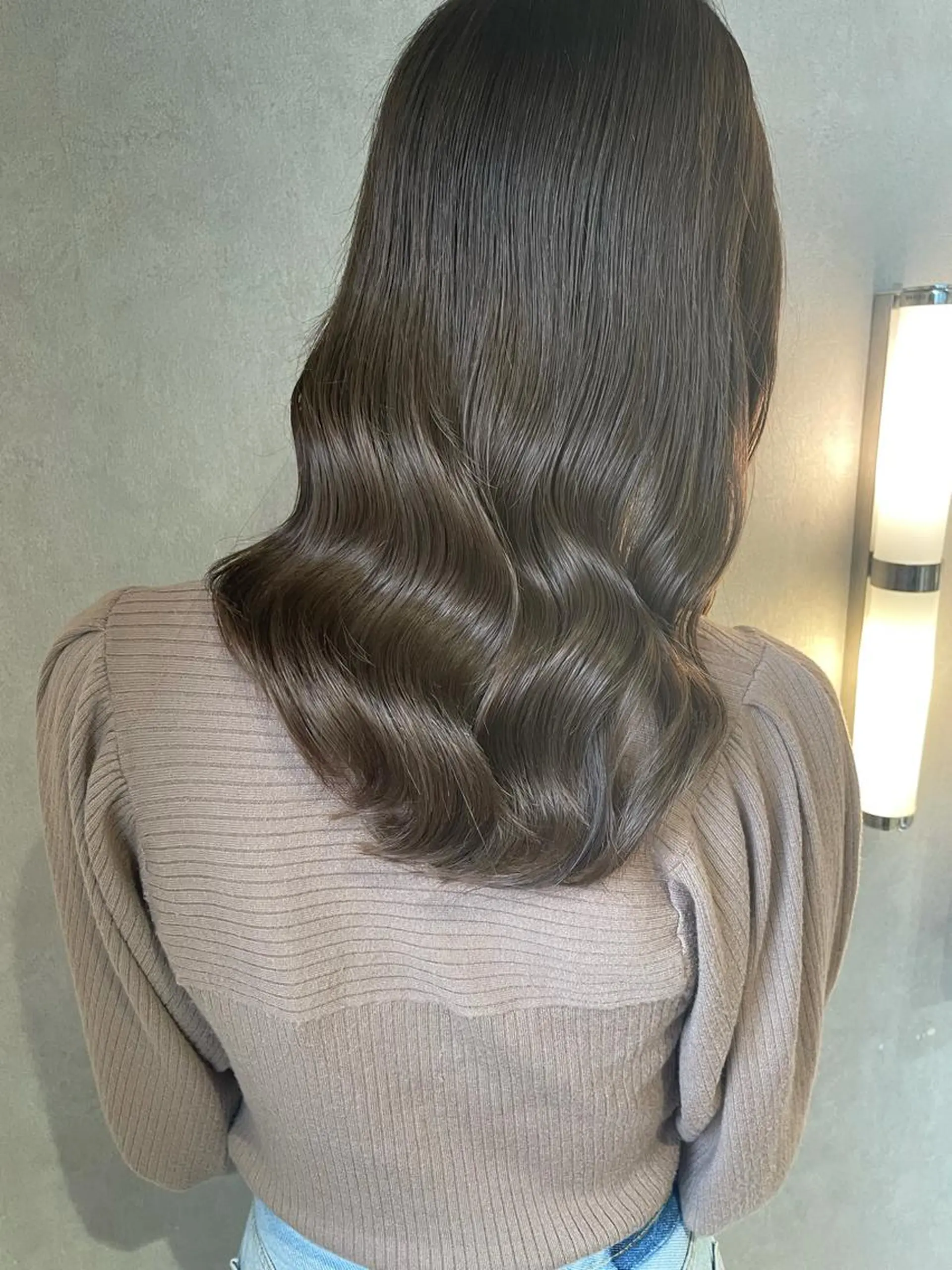 ロング カラー ヨシンモリ ヘアカラー トリートメント coco♡ 韓国hairのヘアスタイル