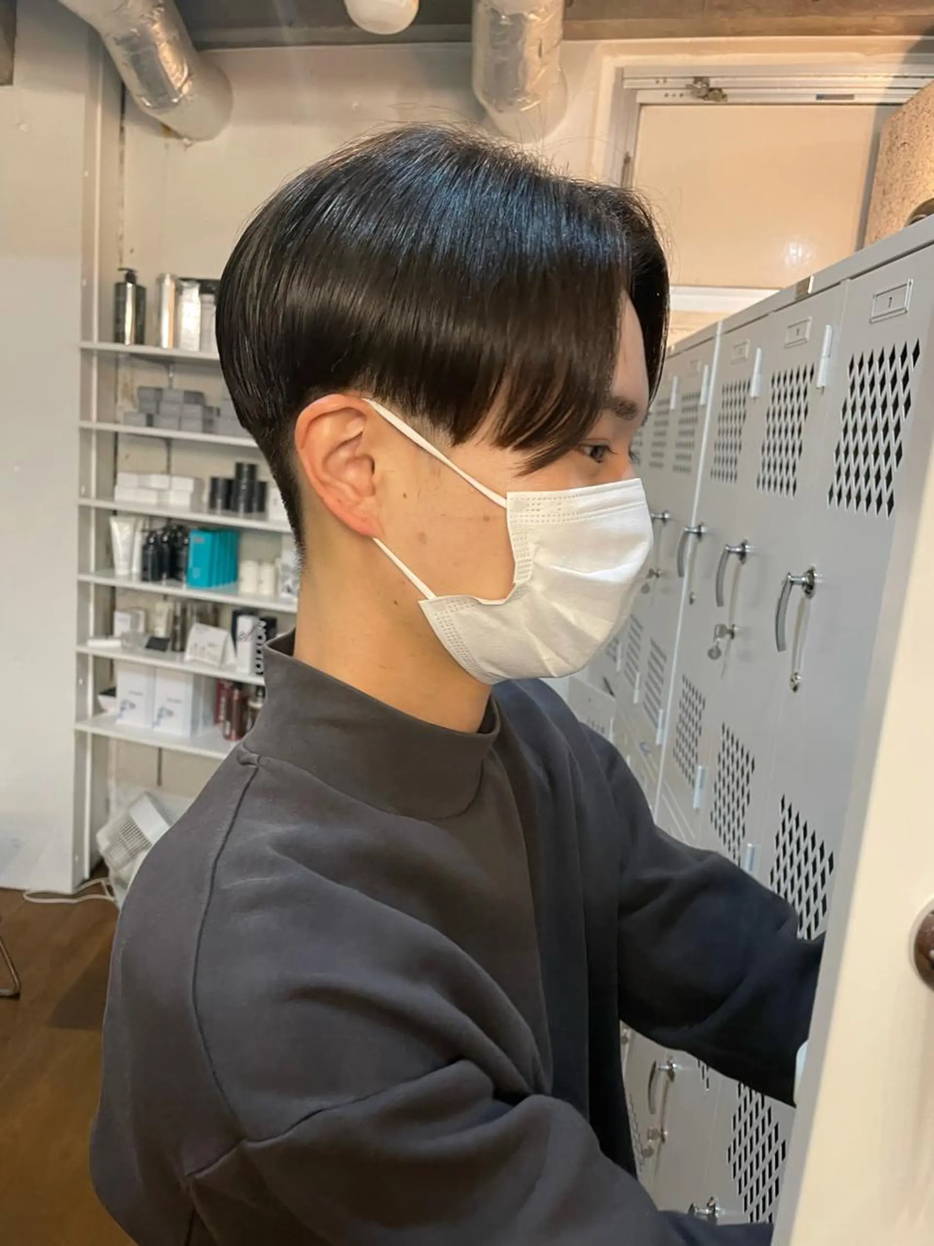 メンズ センターパート／マッ シュ／パーマ　あさみのヘアスタイル