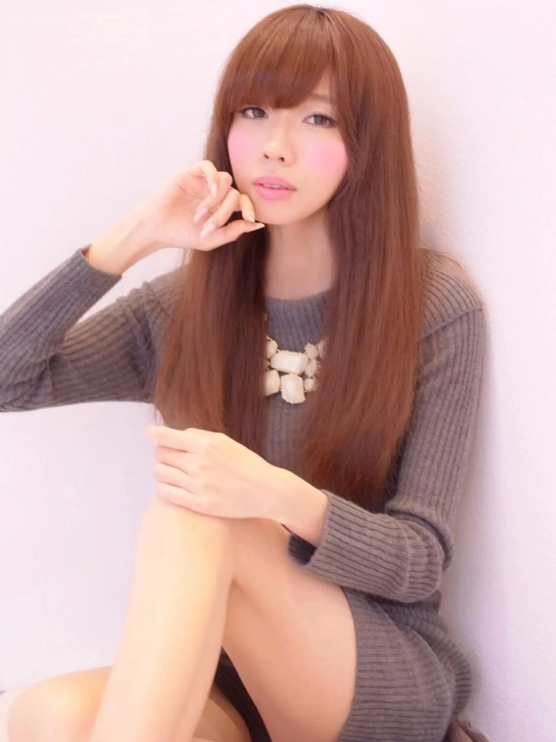 ロング 浜田 敦史のヘアスタイル