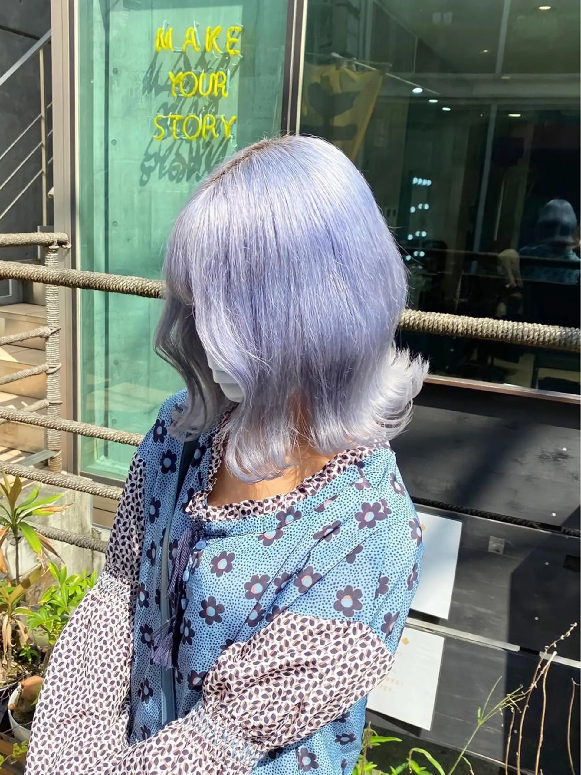 ミディアム カラー ヘアアレンジ ヘアカラー トリートメント ヘアセット 🩶【推しハイトーン 】yuzu🩶のヘアスタイル