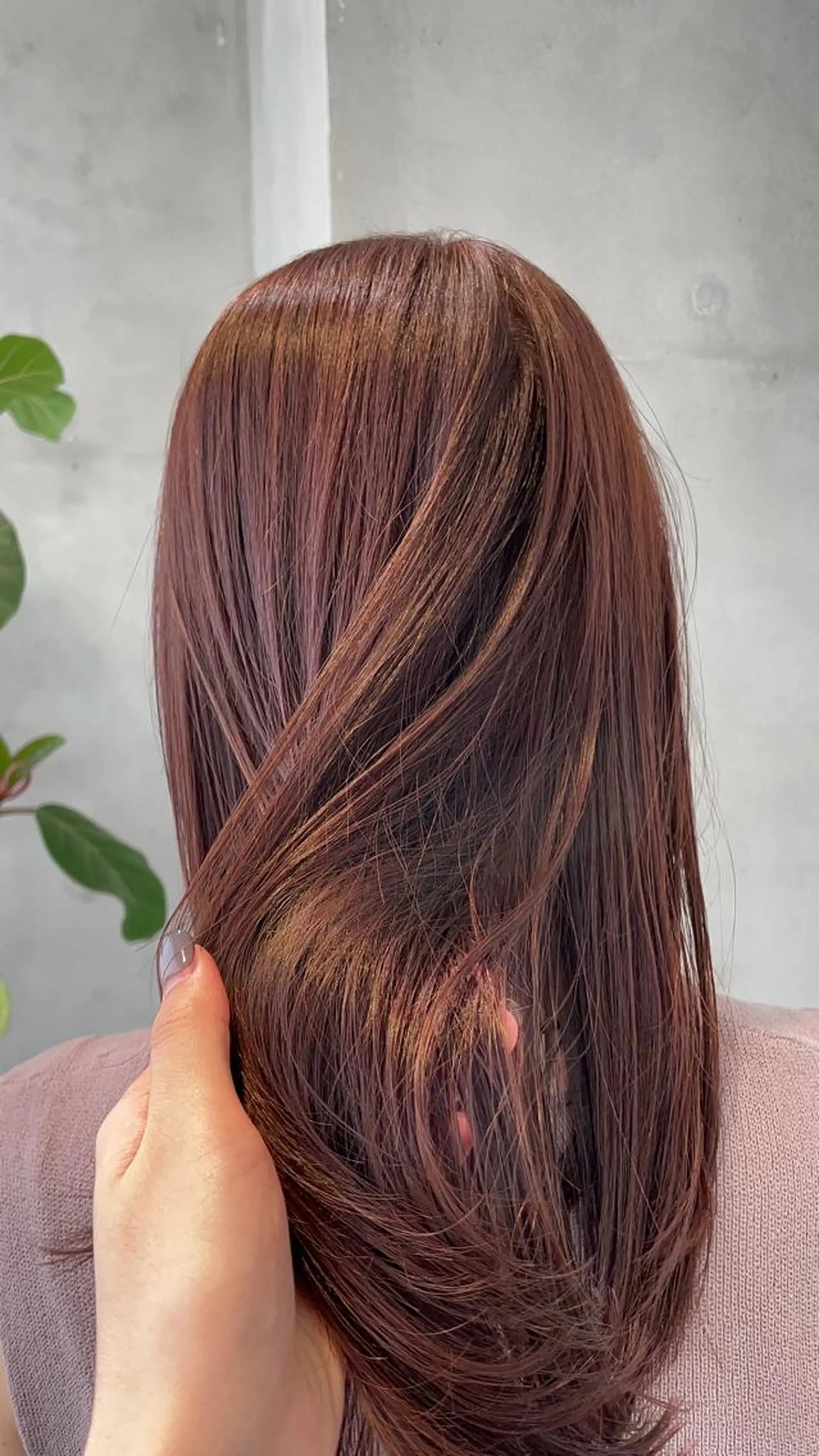 ミディアム カラー ブラウンカラー ピンクカラー ピンクブラウン 🐣Say.ree ひらいで ななみ🐣のヘアスタイル