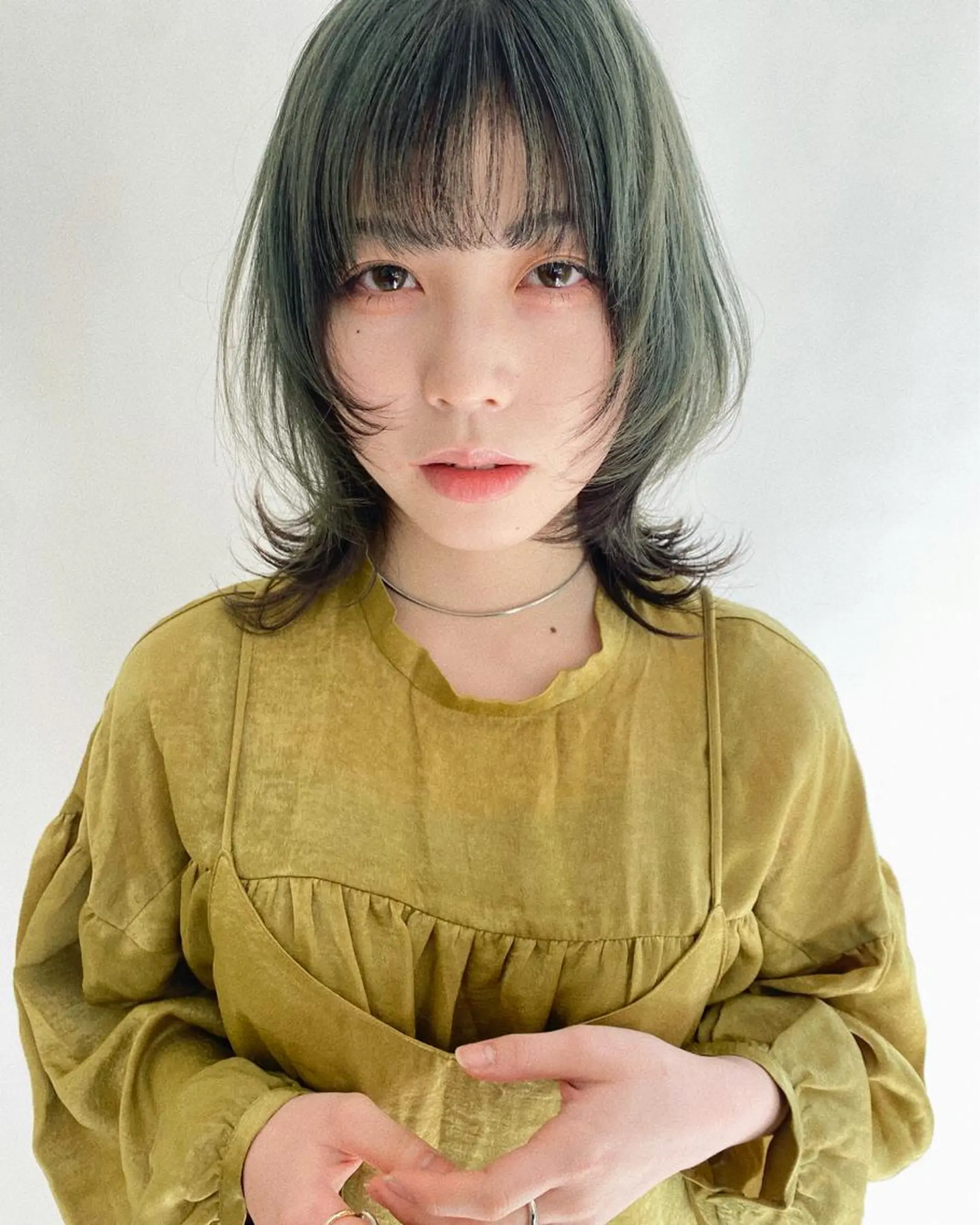 ミディアム カラー ウルフカット ハッシュカット/七海のヘアスタイル