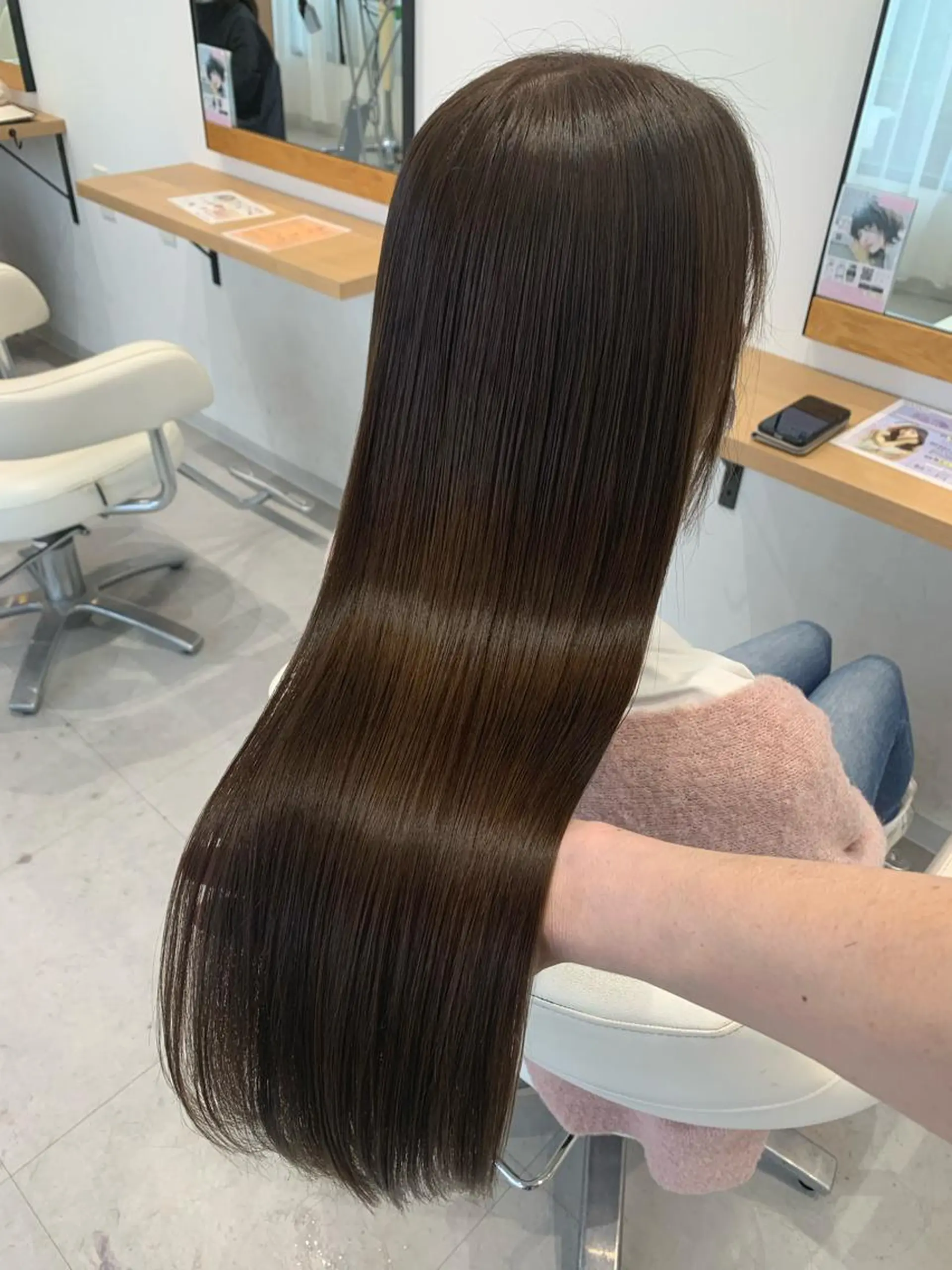 ロング カット ヘアカラー 縮毛矯正 ENN藤本 大輝艶感カラーのヘアスタイル