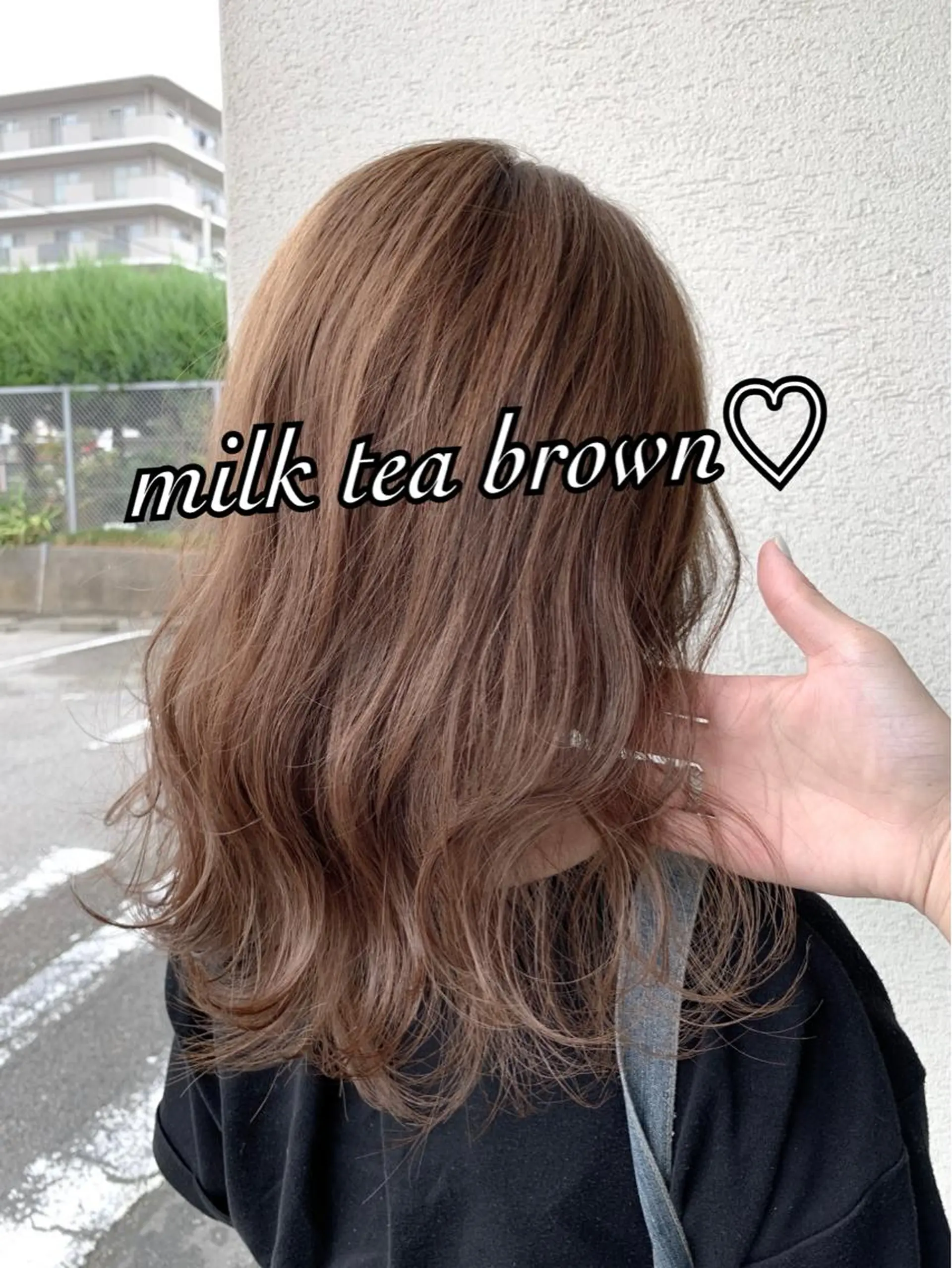 セミロング ミルクティーブラウン ヘアカラー Dia✂︎ 高澤優希のヘアスタイル