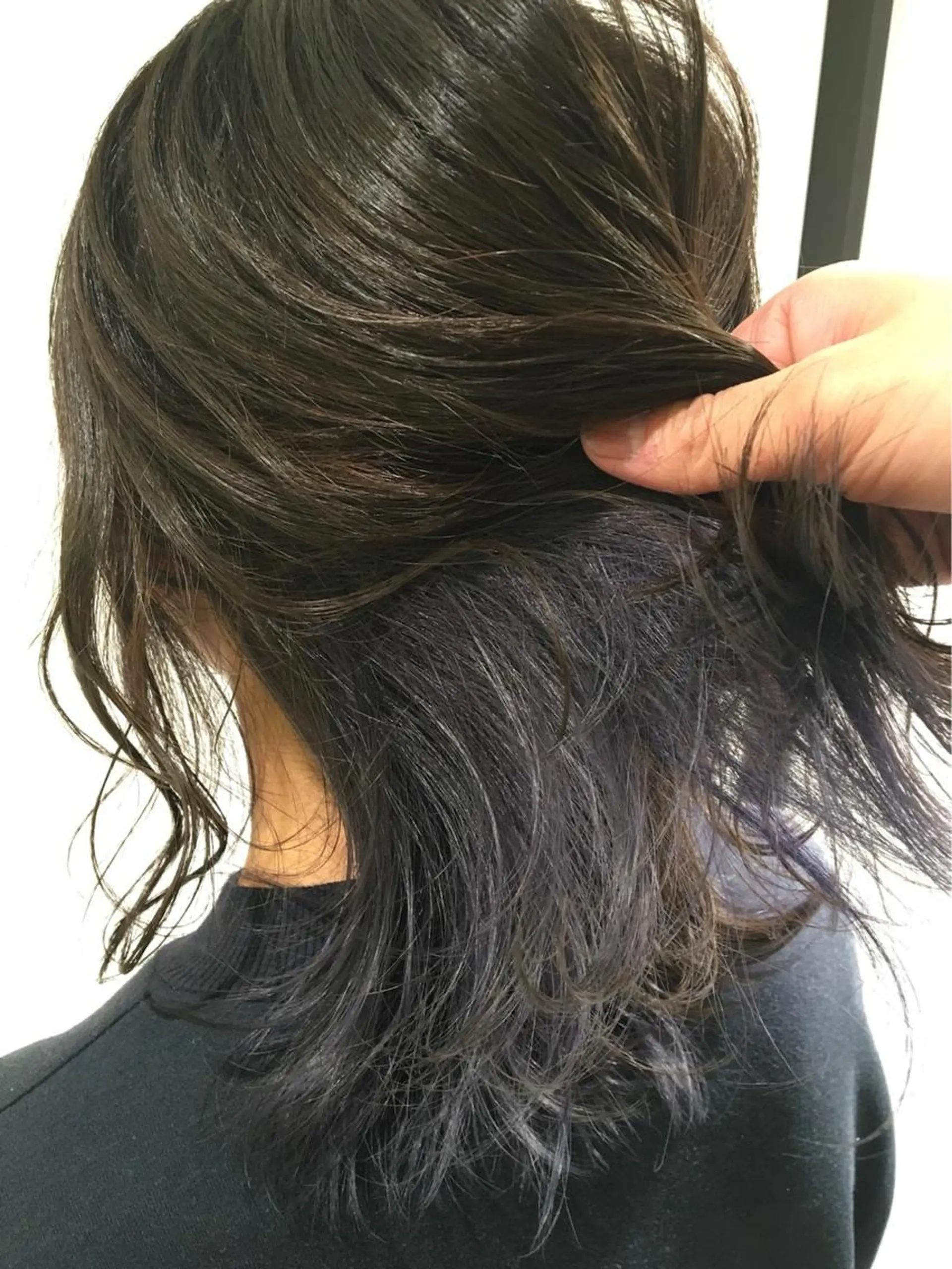 セミロング カラー ヘアアレンジ 白髪ぼかしハイライト 茗荷谷駅徒歩2分のヘアスタイル