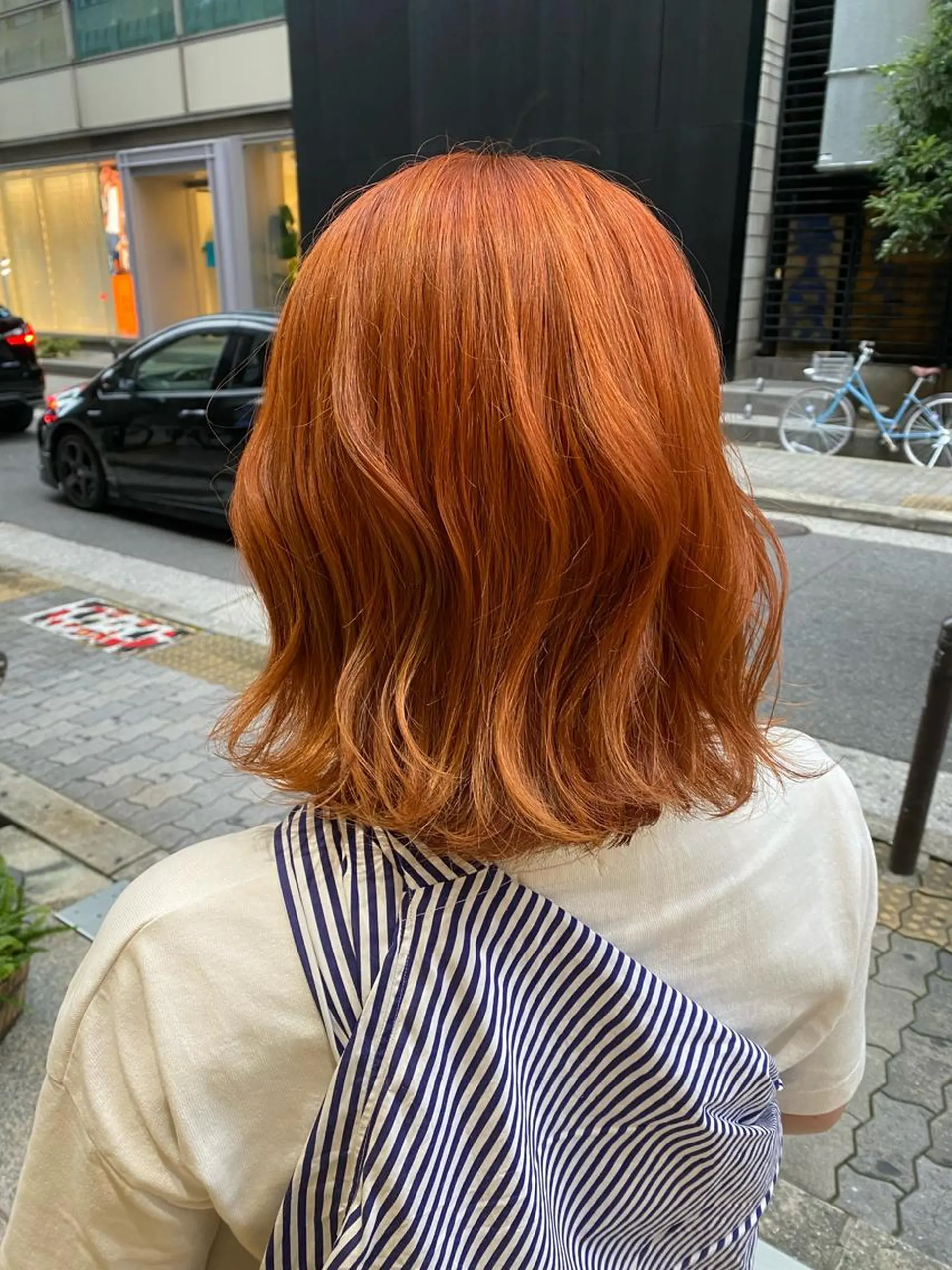 ミディアム カラー ヘアアレンジ マツエク・マツパ オレンジ カラーマツエク 透明感カラー🫧ヘア セット🫧松本菜月の眉毛・アイブロウイメージ