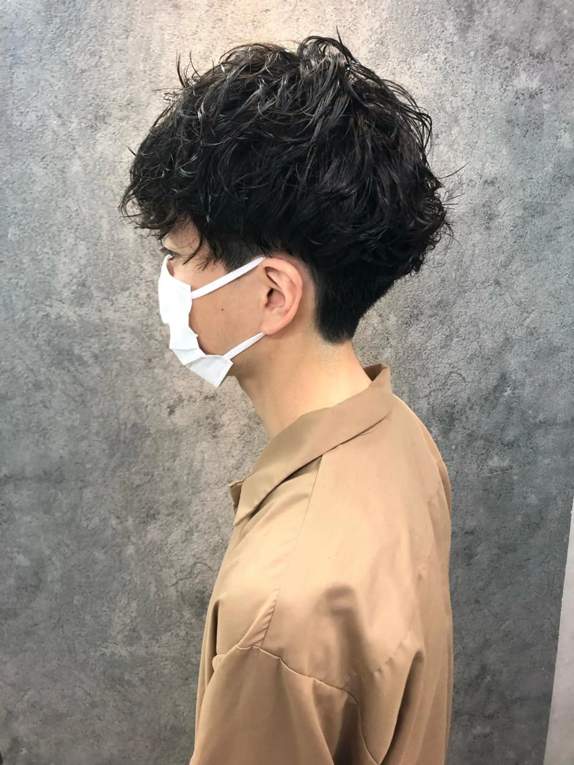 パーマ メンズ マッシュ ツーブロック 波巻きパーマ カット パーマ トリートメント Noyヨシモト ヒロトのヘアスタイル