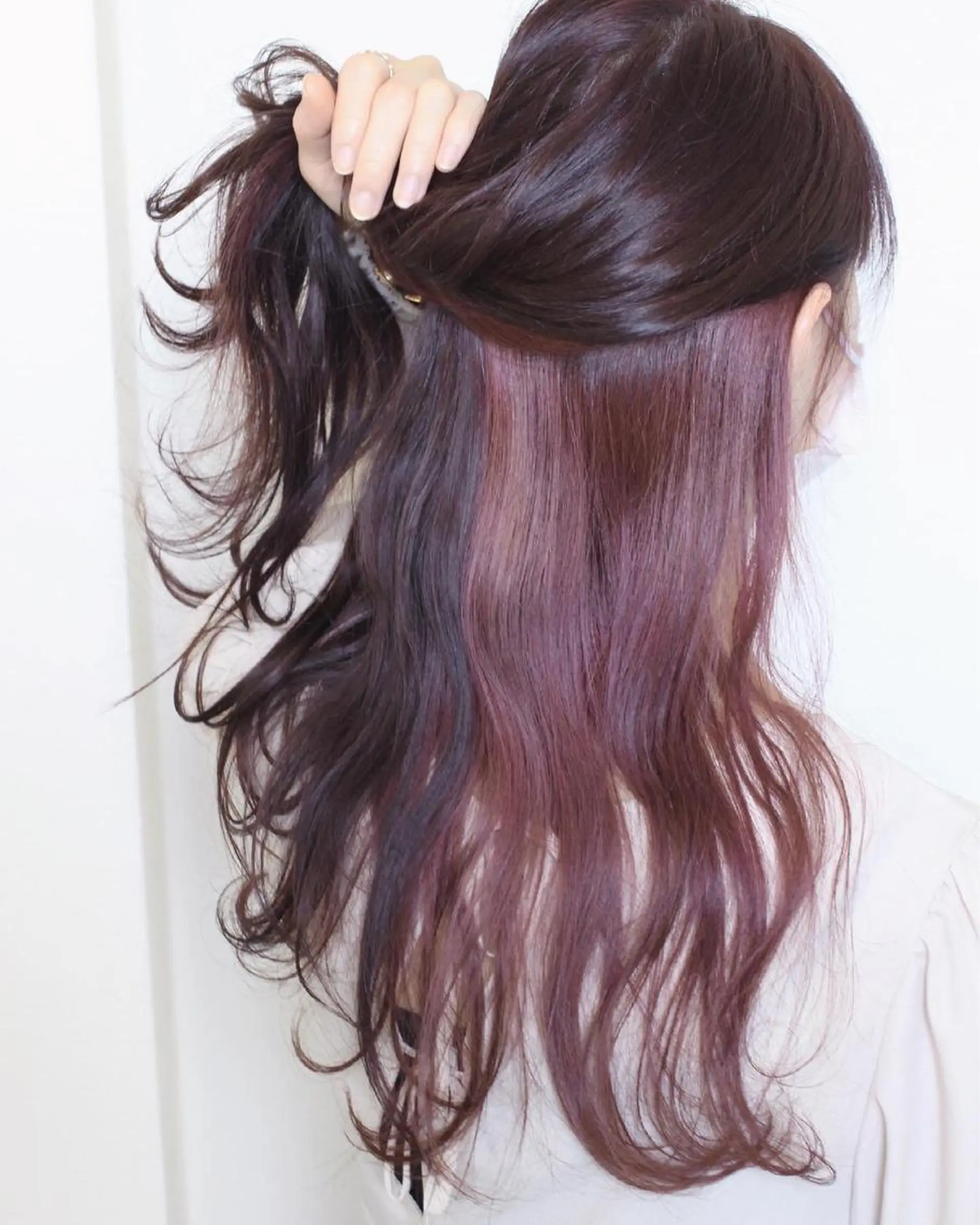 ロング カラー ピンクカラー バイオレットカラー ヘアカラー 土居 正季のヘアスタイル